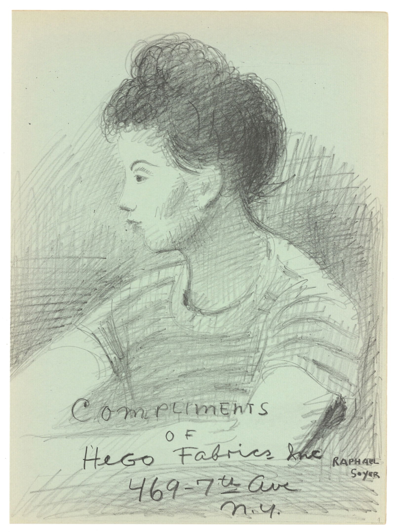 Raphael Soyer original lithograph (1 of 1)