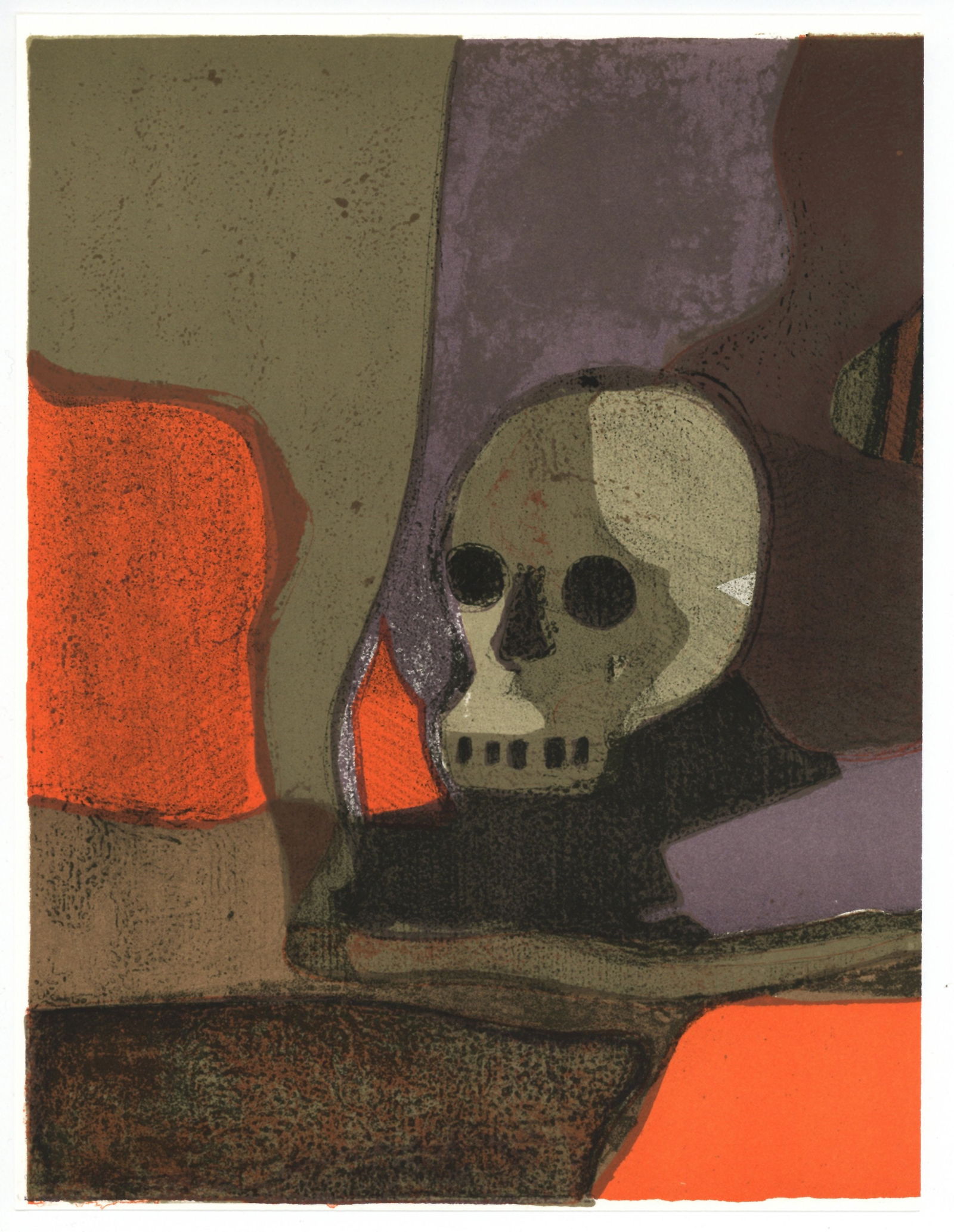 Andre Minaux original lithograph, 1969: Title: Andre Minaux original lithograph, 1969 Description: Medium: original lithograph. Printed on Arjomari paper in 1969 at the Mourlot Freres atelier and published by Editions Richelieu in a limited