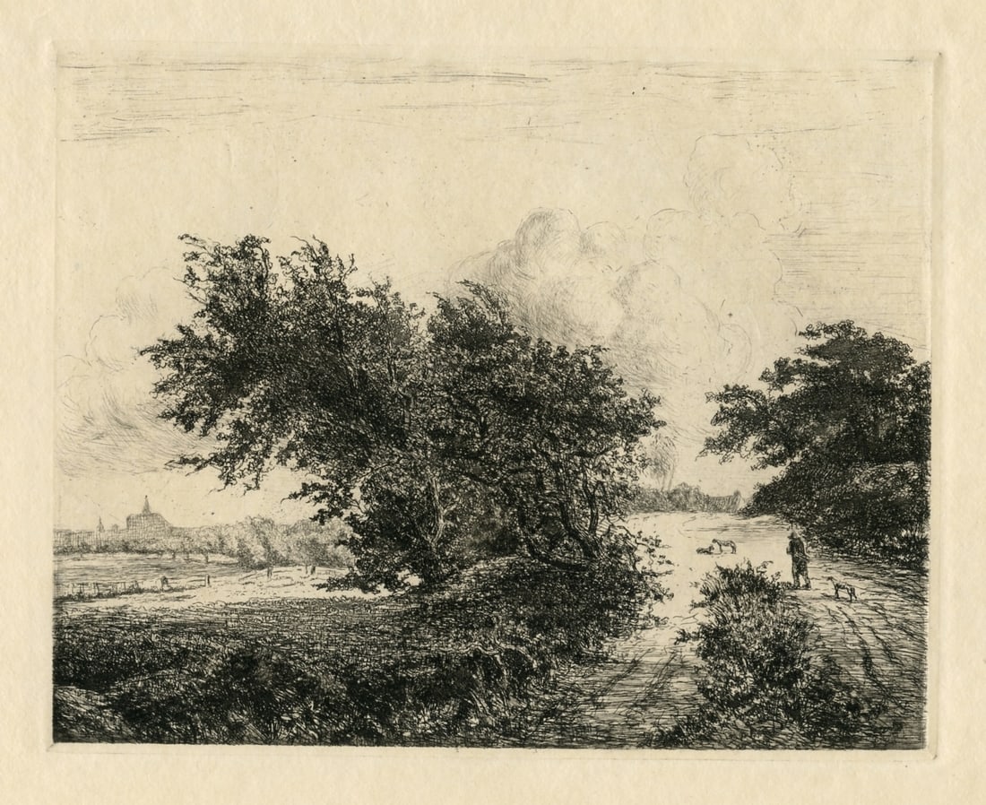 Jacques Beurdeley | Jacob van Ruisdael etching "Le buisson": Title: Jacques Beurdeley | Jacob van Ruisdael etching "Le buisson" Description: Medium: etching. Etched by Jacques Beurdeley after Jacob van Ruisdael. Catalogue reference: Sanchez & Seydoux 1906-2.