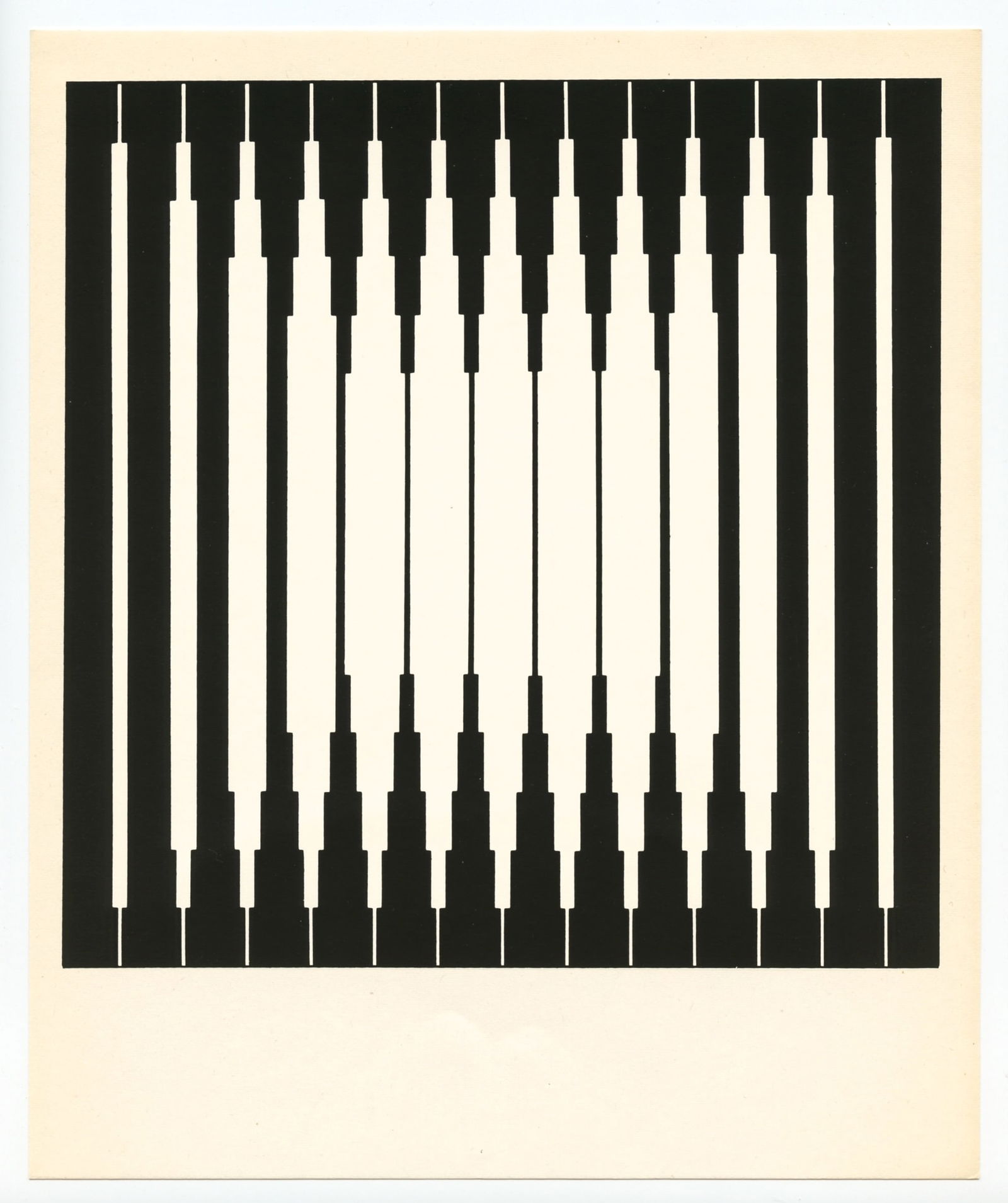 Victor Vasarely serigraph, 1968: Title: Victor Vasarely serigraph, 1968 Description: Medium: serigraph (after the painting). Printed in 1968 and published by the (op)art galerie of Esslingen, Germany for a rare portfolio. Size: 9