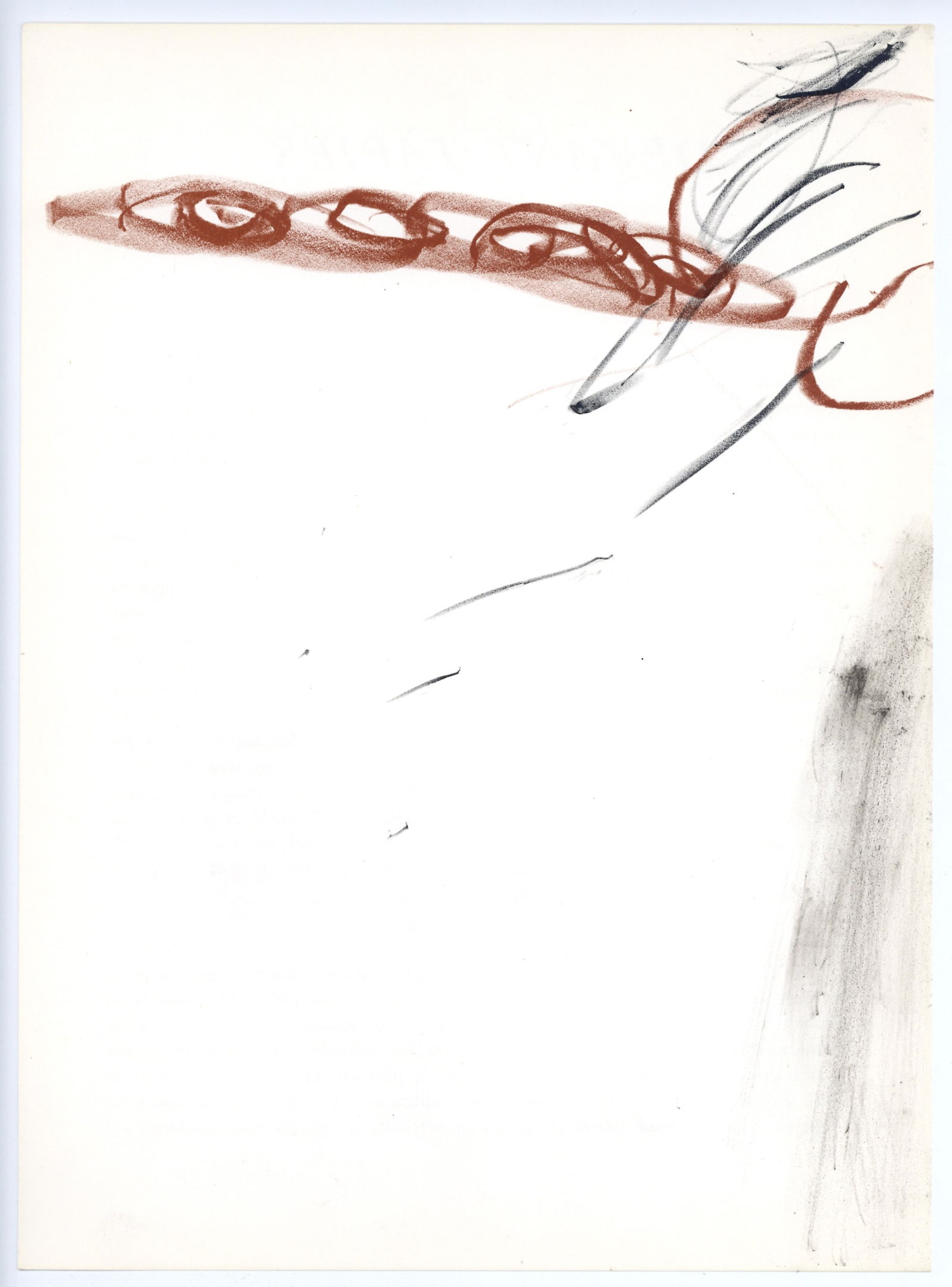 Antoni Tapies original lithograph, 1967: Title: Antoni Tapies original lithograph, 1967 Description: Medium: original lithograph. Printed in 1967 for the art revue Derriere le Miroir (issue number 168) and published in Paris by Maeght. Size: