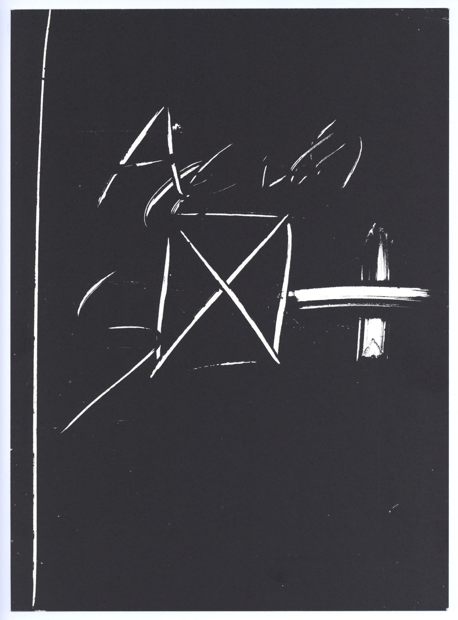 Antoni Tapies original lithograph, 1974: Title: Antoni Tapies original lithograph, 1974 Description: Medium: original lithograph. Catalogue reference: Galfetti 409b. Printed in 1974 for the art revue Derriere le Miroir (issue No. 210) and pu