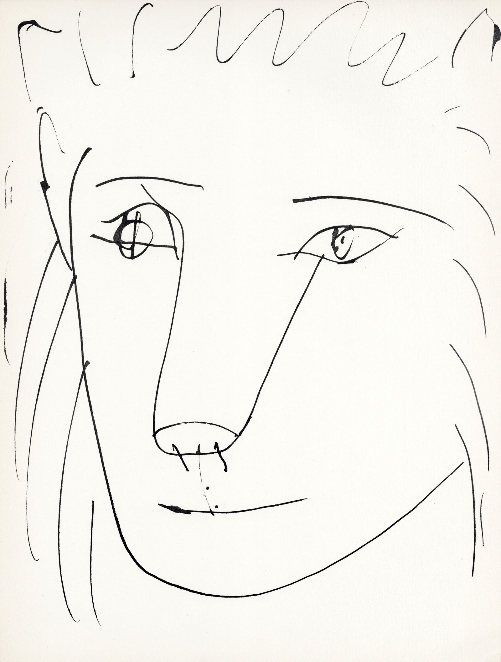 Pablo Picasso lithograph "Lion": Title: Pablo Picasso lithograph "Lion" Description: Medium: lithograph (after the the drawing). Printed in 1957 at the atelier Duval for the Picasso "Buffon" portfolio and published in an edition of 2