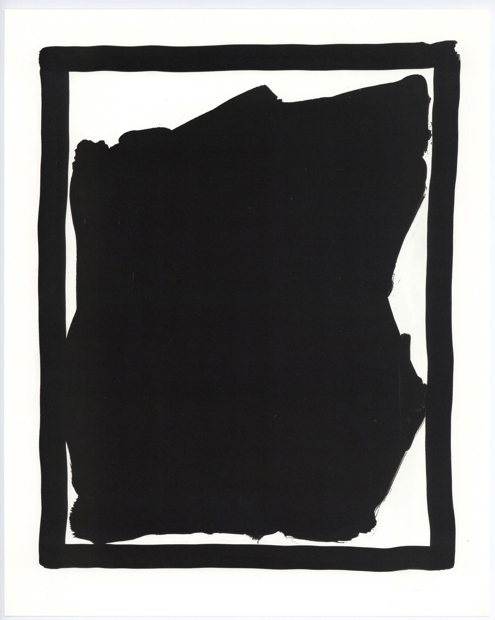 Sol LeWitt lithograph "Black Gouache" edition of 1000: Title: Sol LeWitt lithograph "Black Gouache" edition of 1000 Description: Medium: lithograph (after the gouache), from the Sol LeWitt "Black Gouaches" project. Printed in 1992 by l'Imprimerie Karcher