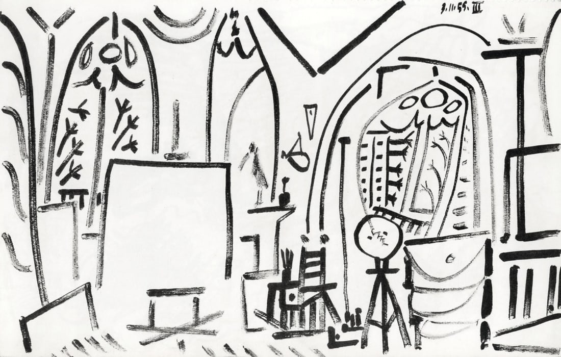 Pablo Picasso lithograph | Carnet Californie: Title: Pablo Picasso lithograph | Carnet Californie Description: Medium: lithograph (after the sketch). Executed as a sketchbook drawing during the middle 1950's and subsequently made available by