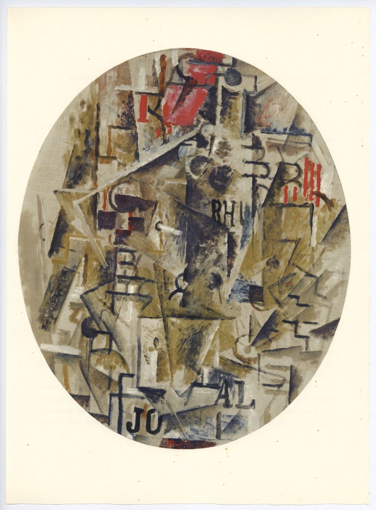 Georges Braque "La bouteille de rhum": Title: Georges Braque "La bouteille de rhum" Description: Medium: offset lithograph (after the painting). Printed for the special Homage to Braque issue of Derriere le Miroir (No. 144-145-146) in