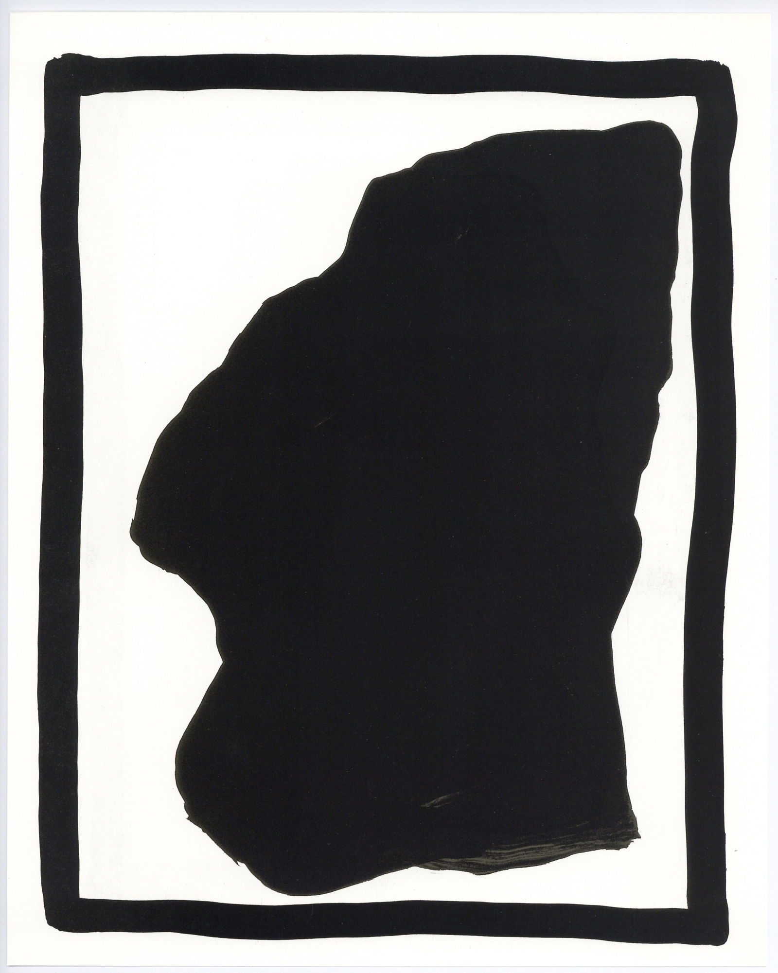 Sol LeWitt lithograph "Black Gouache" edition of 1000: Title: Sol LeWitt lithograph "Black Gouache" edition of 1000 Description: Medium: lithograph (after the gouache), from the Sol LeWitt "Black Gouaches" project. Printed in 1992 by l'Imprimerie Karcher