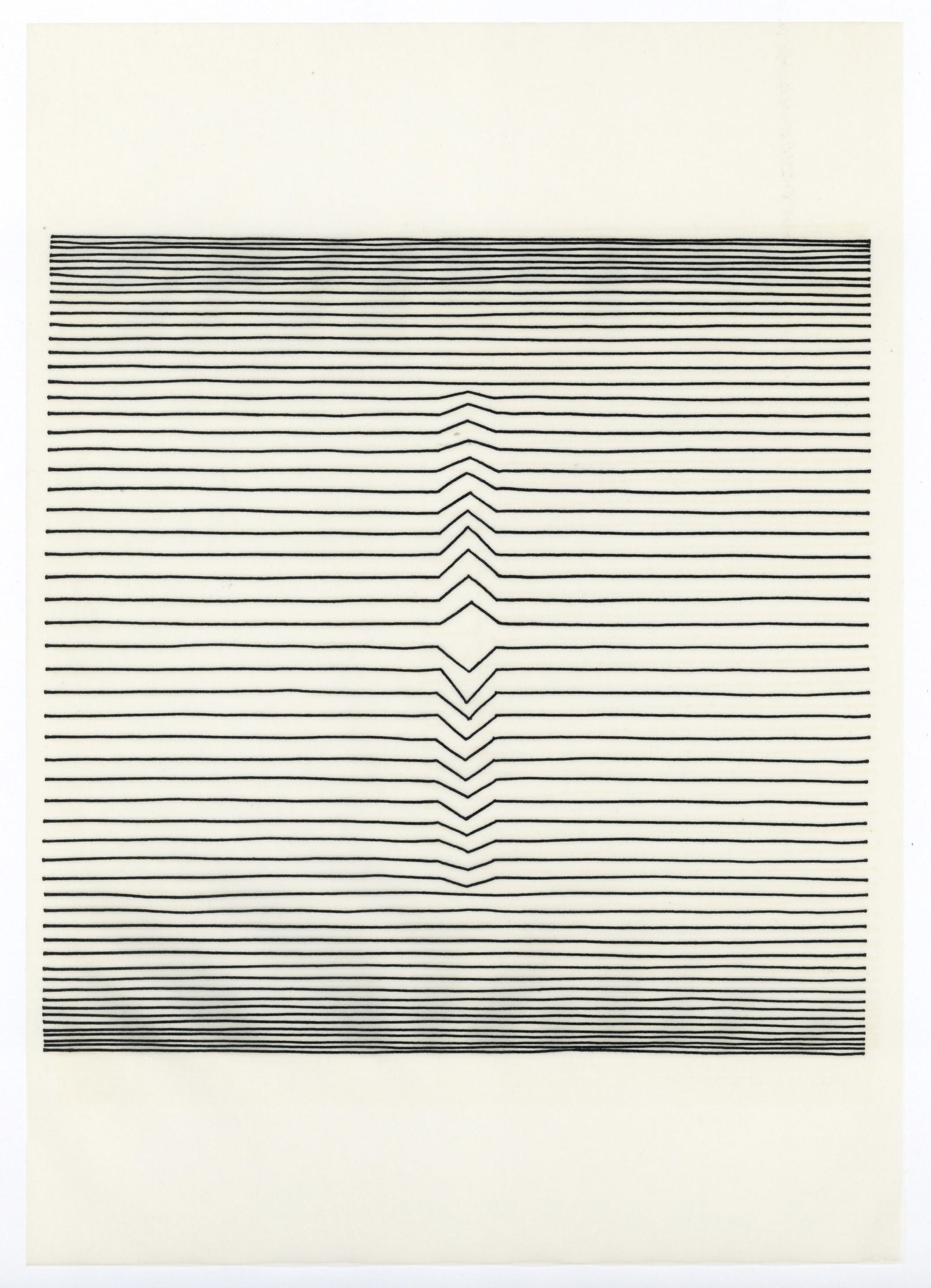 Victor Vasarely screenprint, 1963: Title: Victor Vasarely screenprint, 1963 Description: Medium: screenprint (after the drawing). Printed in 1963 on a special semi-transparent paper in an edition of 450 for "Naissances" and published b