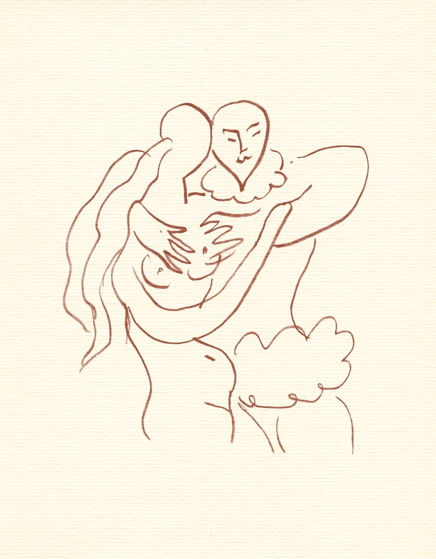 Henri Matisse lithograph | Florilege de Ronsard: Title: Henri Matisse lithograph | Florilege de Ronsard Description: Medium: lithograph (after the the original lithograph). Printed in sanguine ink on cream laid paper from the Papeteries Casteljoux