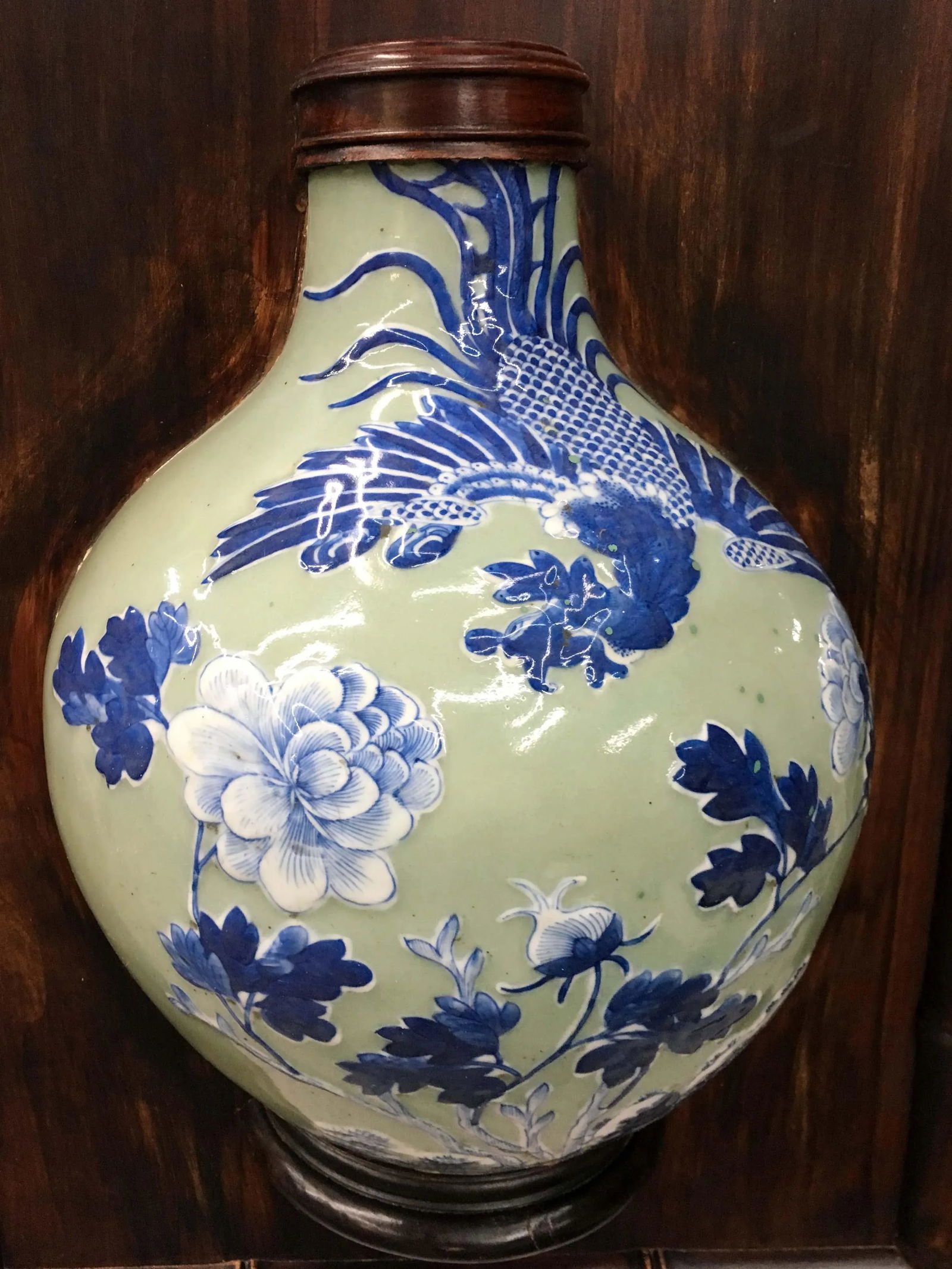 Chinese Ching Dynasty 19 Century Vase Hanging Panel - 2