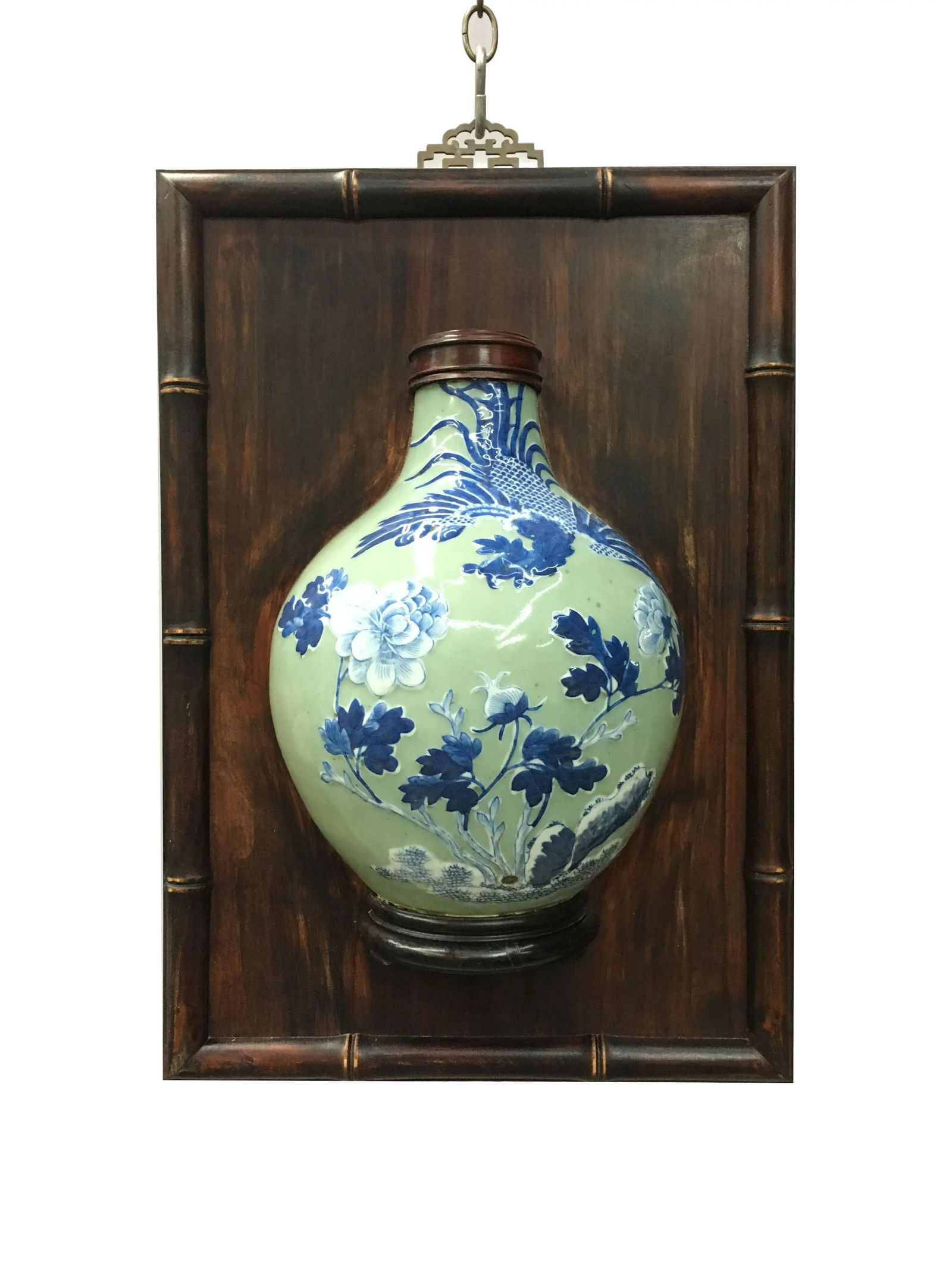 Chinese Ching Dynasty 19 Century Vase Hanging Panel - 6