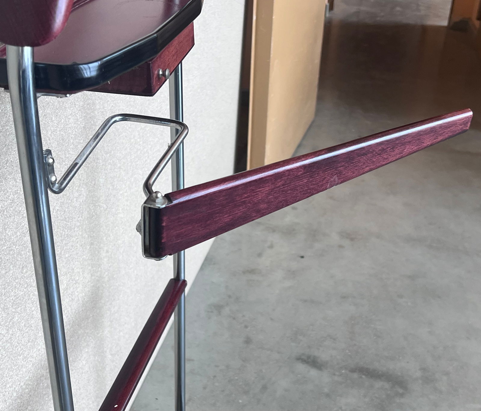 Ico Parisi Style Beechwood and Brass Suit Rack or Vallet - 3