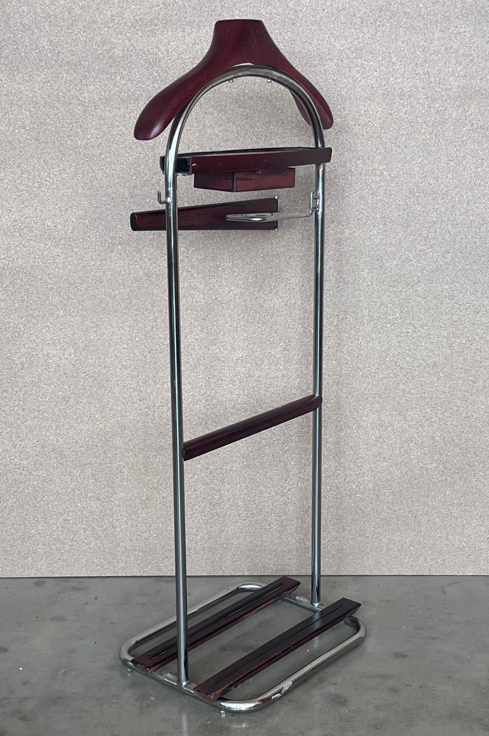 Ico Parisi Style Beechwood and Brass Suit Rack or Vallet - 4