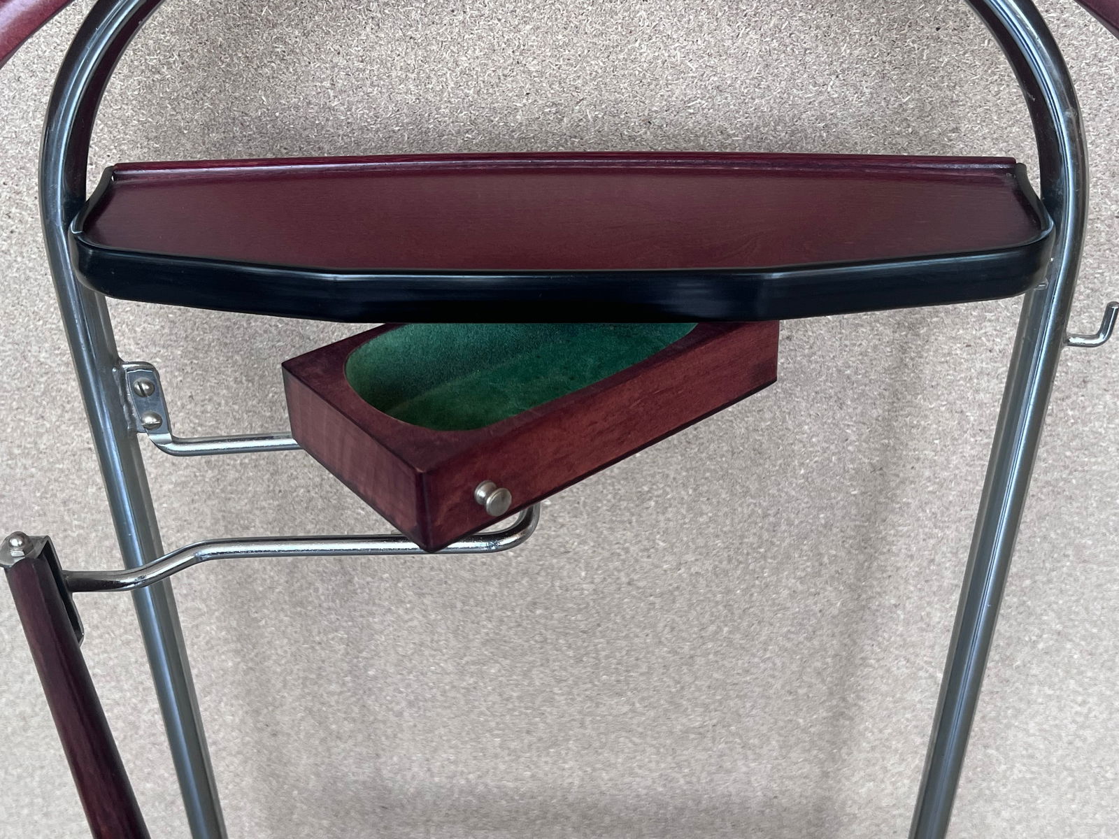 Ico Parisi Style Beechwood and Brass Suit Rack or Vallet - 6