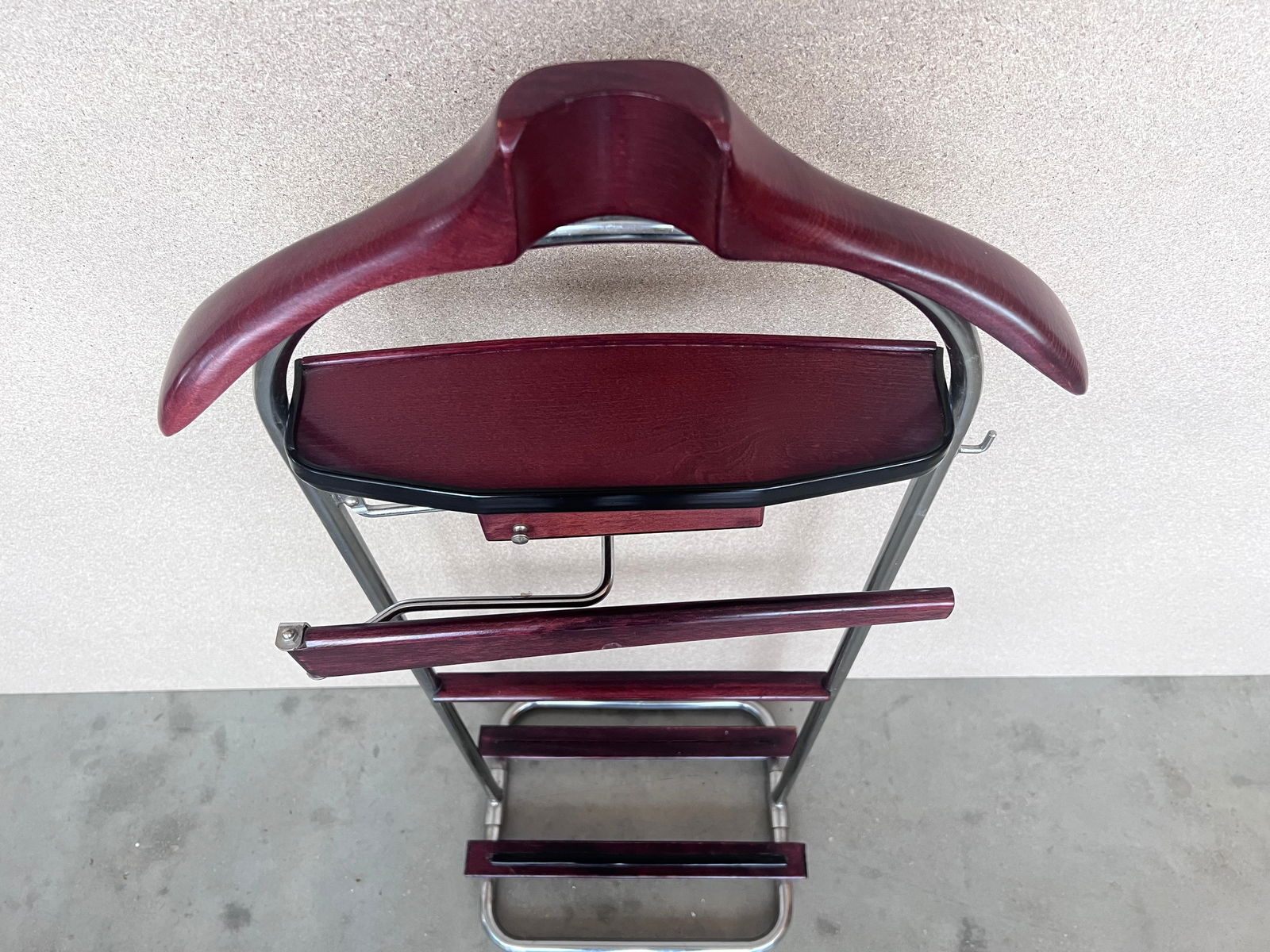 Ico Parisi Style Beechwood and Brass Suit Rack or Vallet - 7