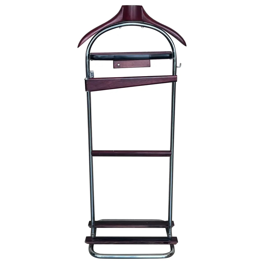 Ico Parisi Style Beechwood and Brass Suit Rack or Vallet - 8