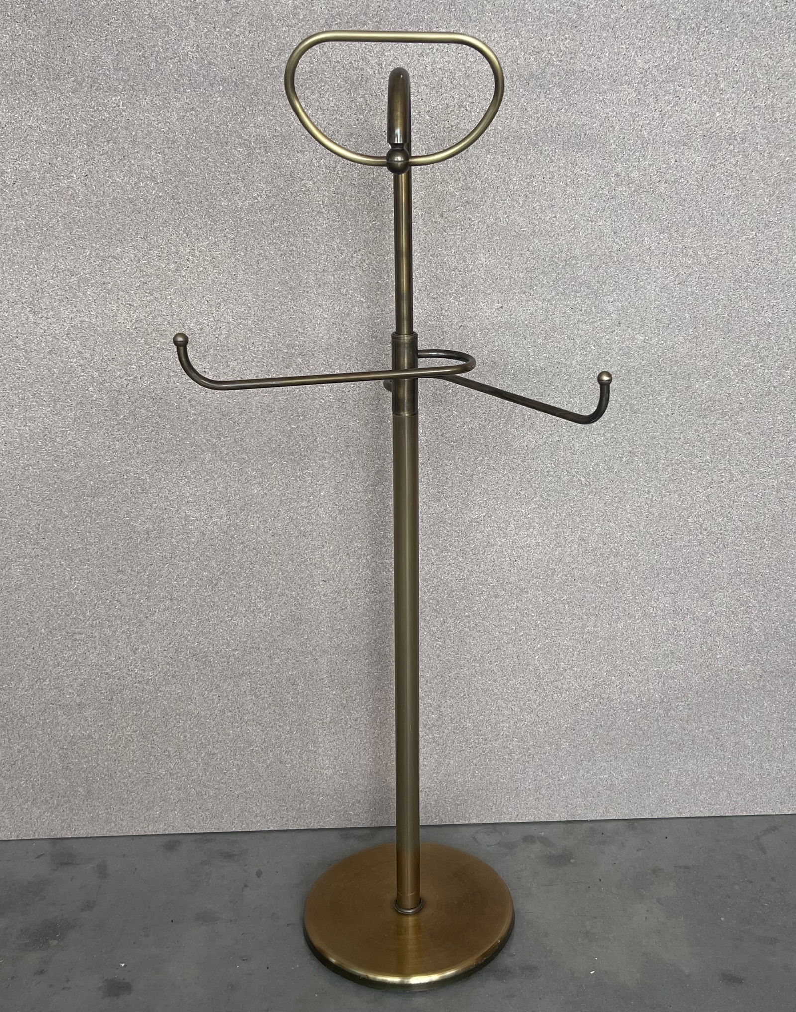 French Art Deco Gentleman's Floor Standing Brass Suit Hanger or Dumb Valet - 3