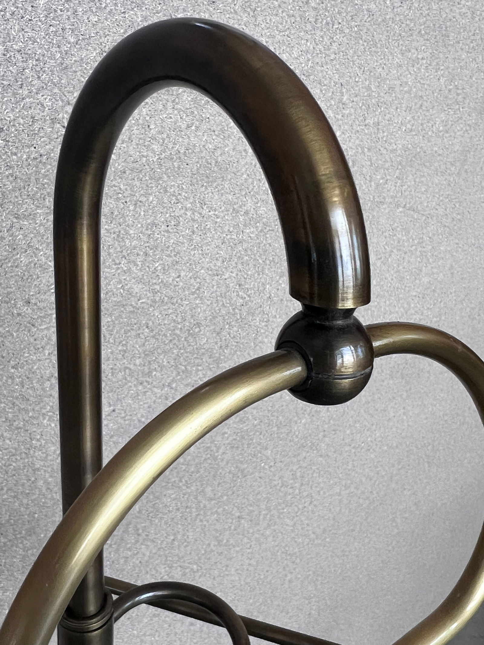 French Art Deco Gentleman's Floor Standing Brass Suit Hanger or Dumb Valet - 5