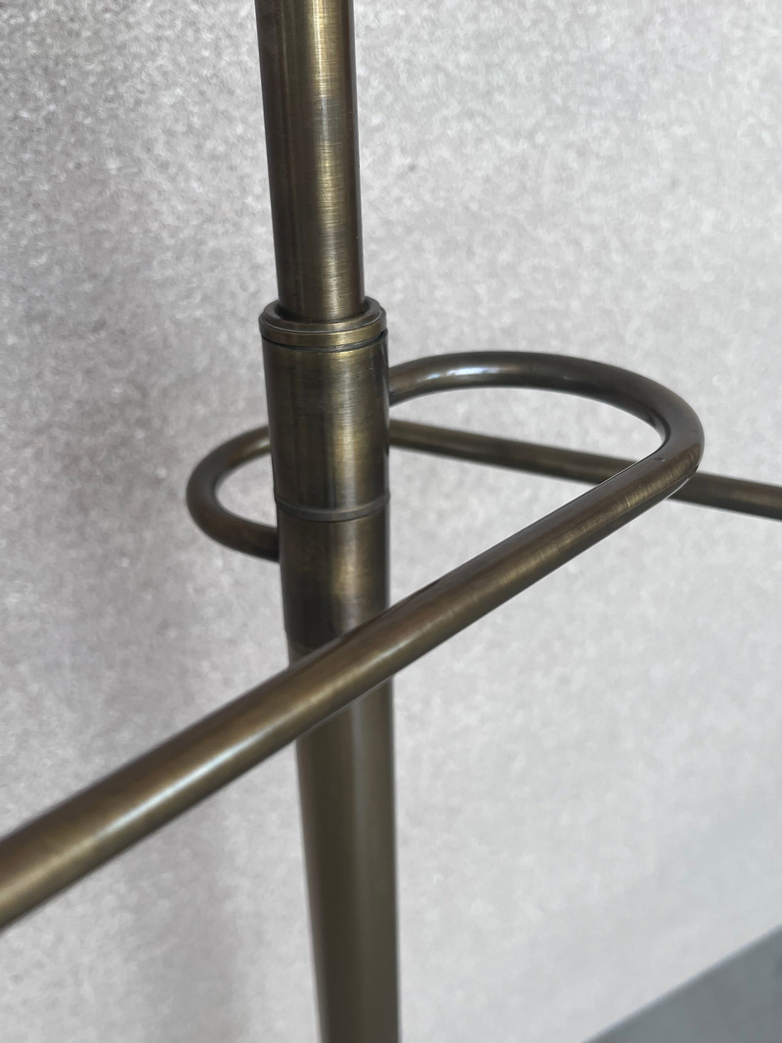 French Art Deco Gentleman's Floor Standing Brass Suit Hanger or Dumb Valet - 7