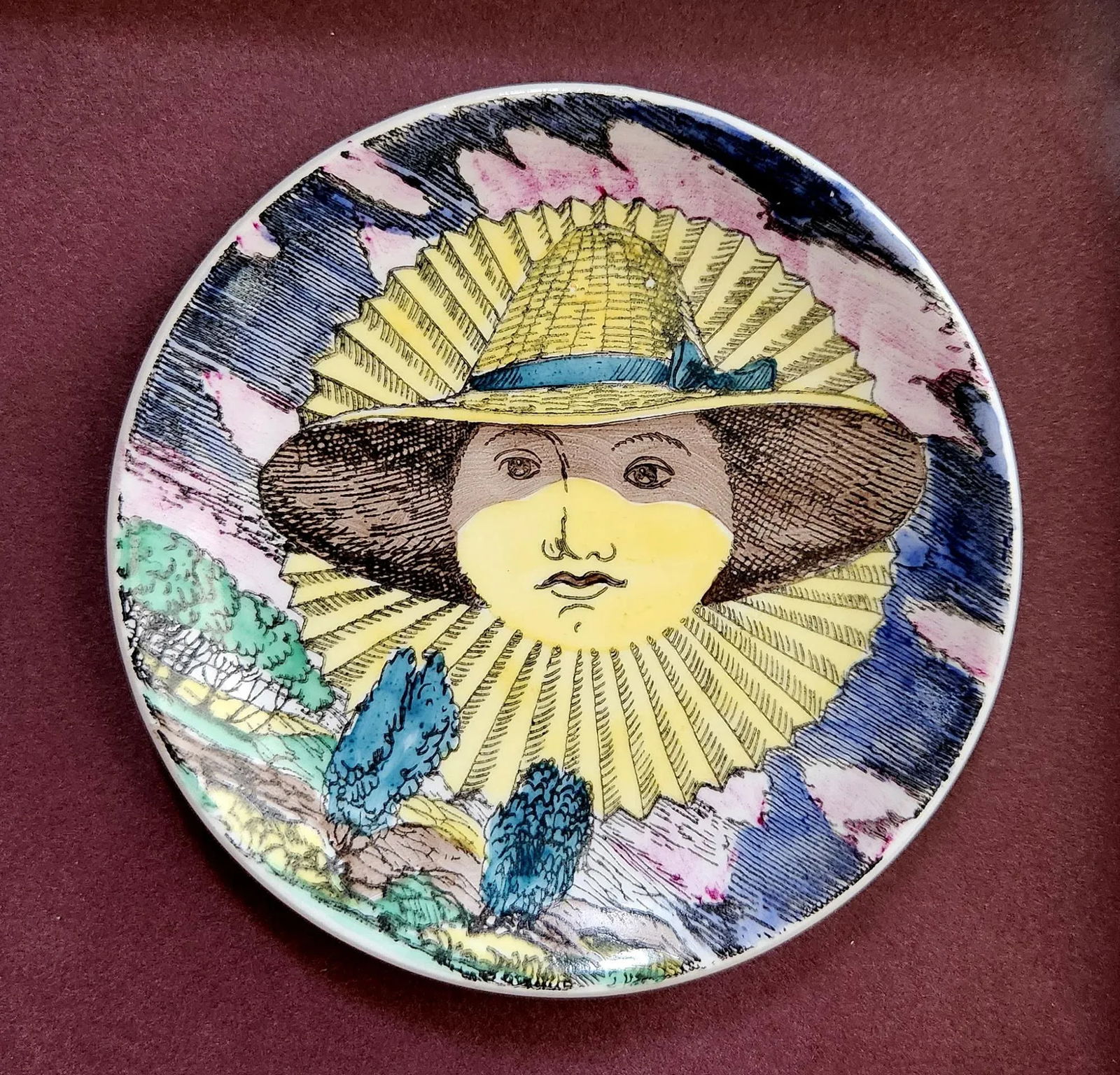 Piero Fornasetti Framed Set of Coasters, "12 Mesi, 12 Soli" Design. - 4