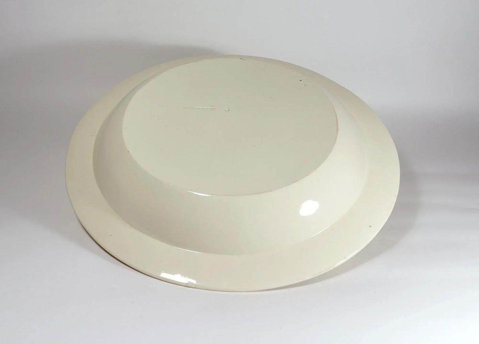 Massive English Creamware Pottery Yellow & Botanical Basin, Shorthose & Heath - 2