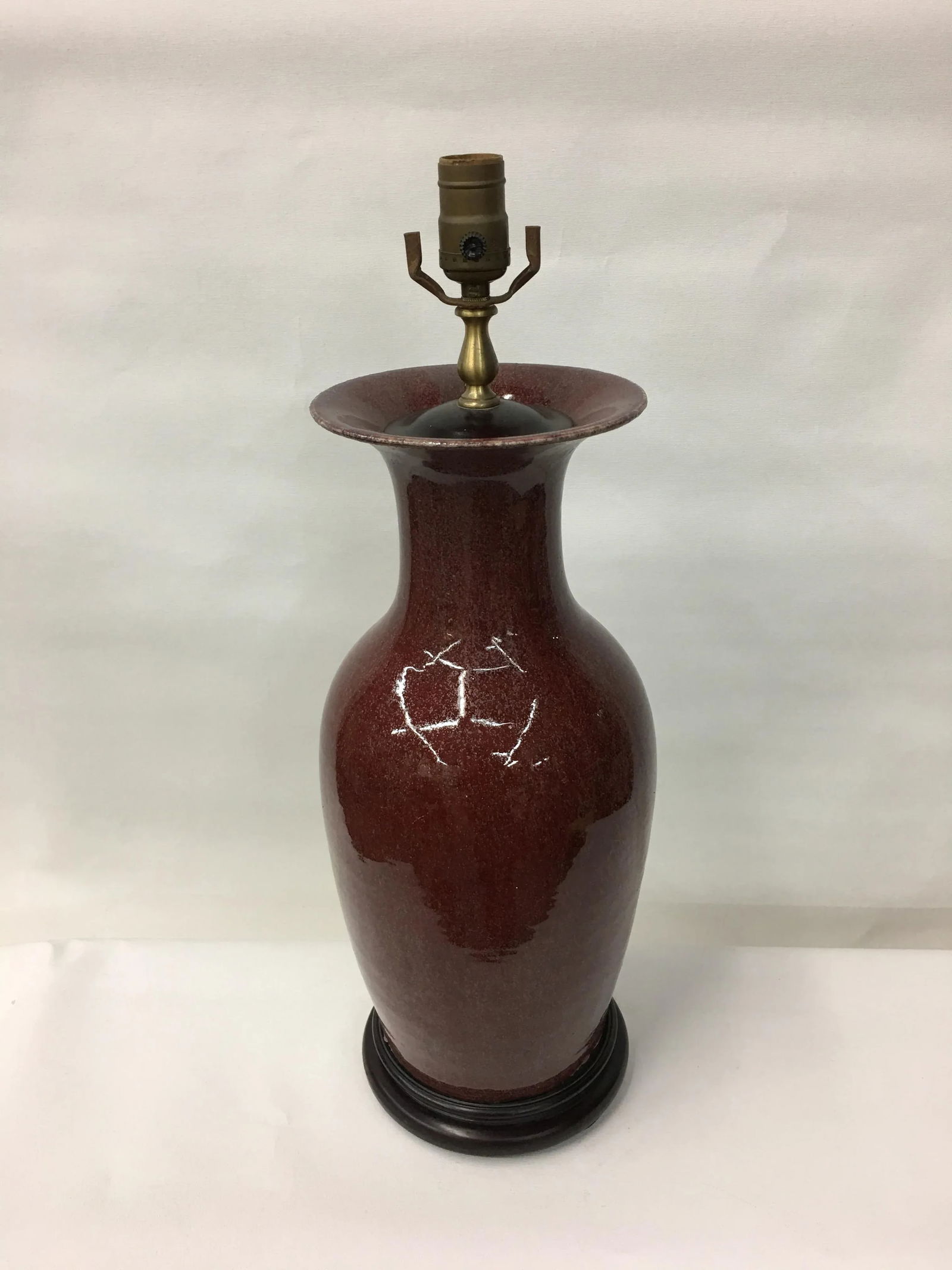Vintage Oxblood Vase Lamp - 2