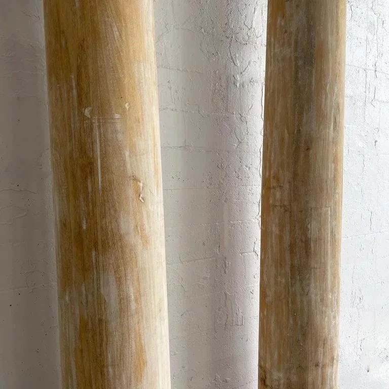 1960s Rustic Poplar Architectural Columns - a Pair - 9