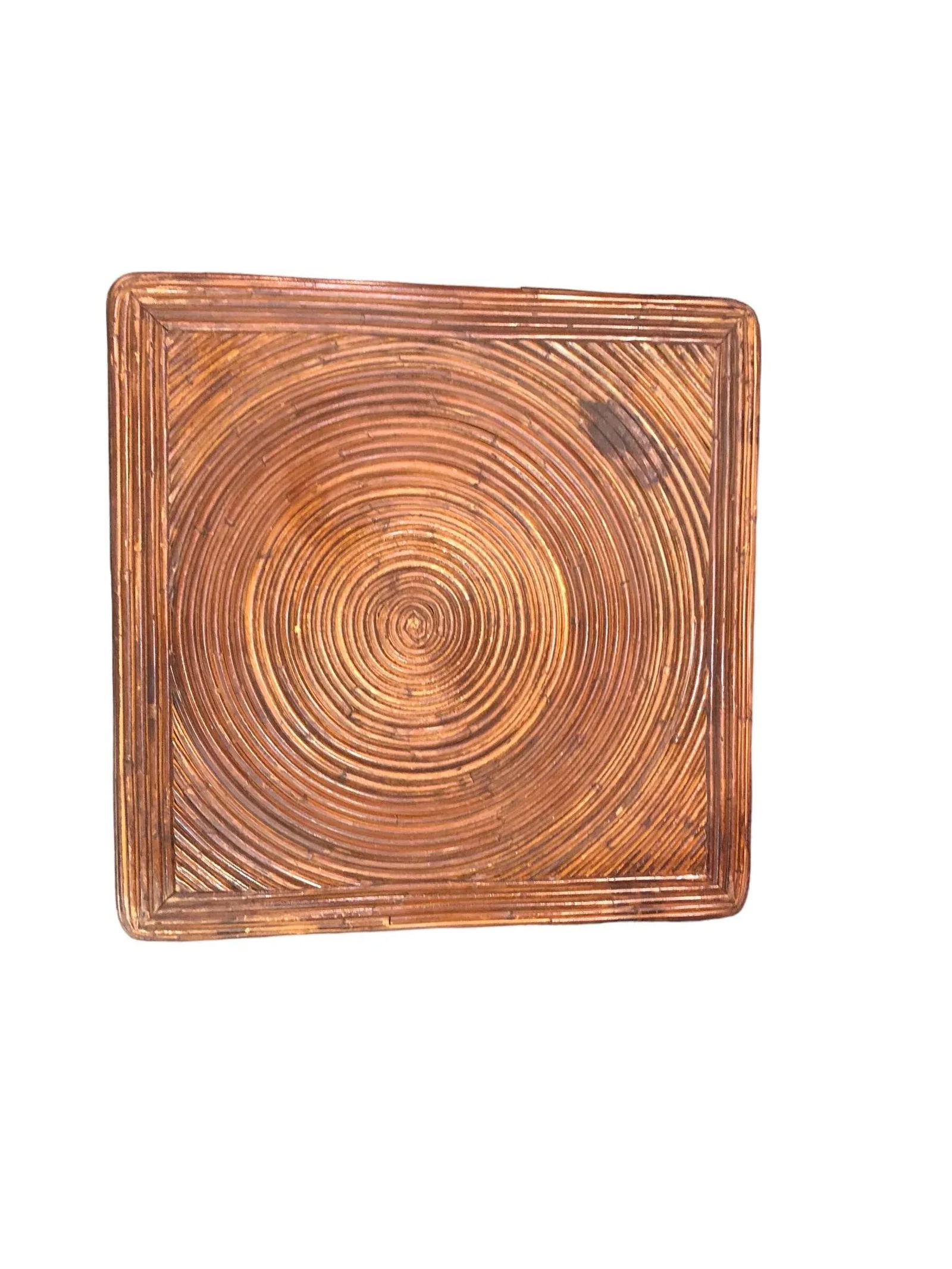 1970s Vintage Pencil Reed Side Table Palm Beach Coastal - 4