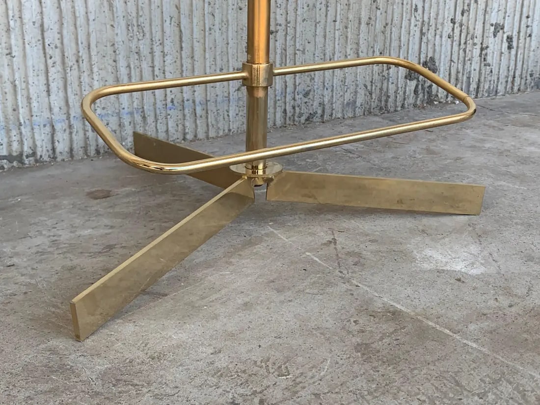 1970s Italian Hollywood Regency Brass and Wood Valet Stand Dressboy With Mirror - 11