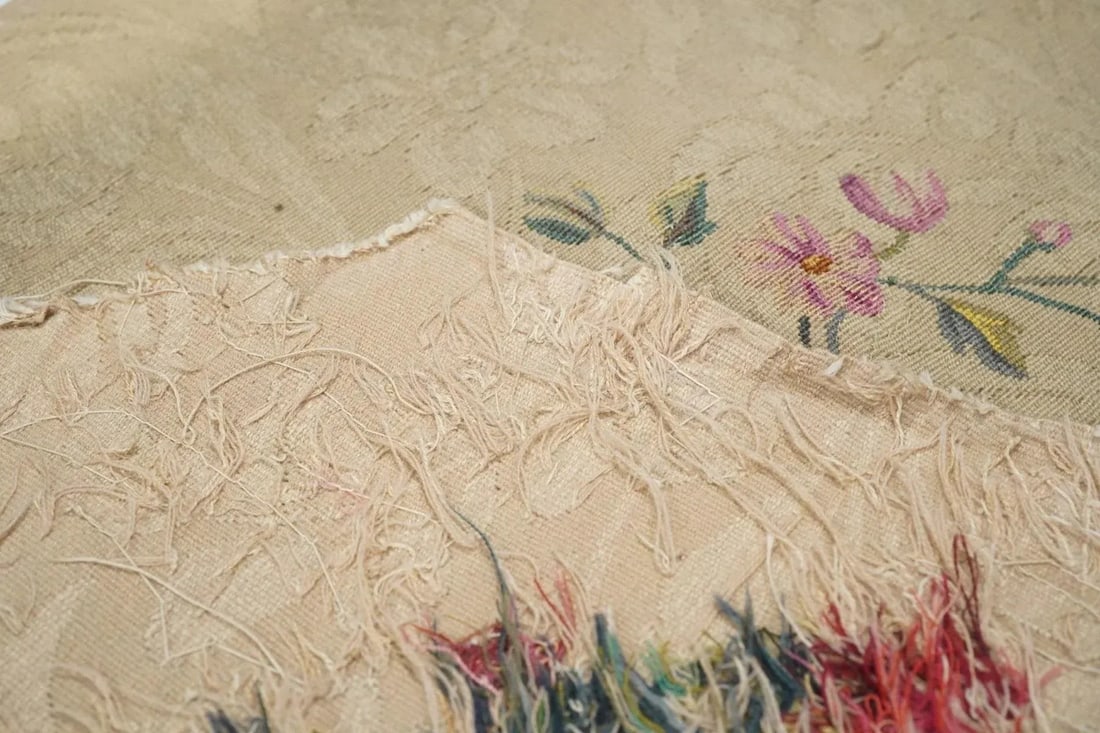 Antique French Tapestry Seat Cover. Circa 1890 One of Pair 2'4'' X 2'8'' - 9