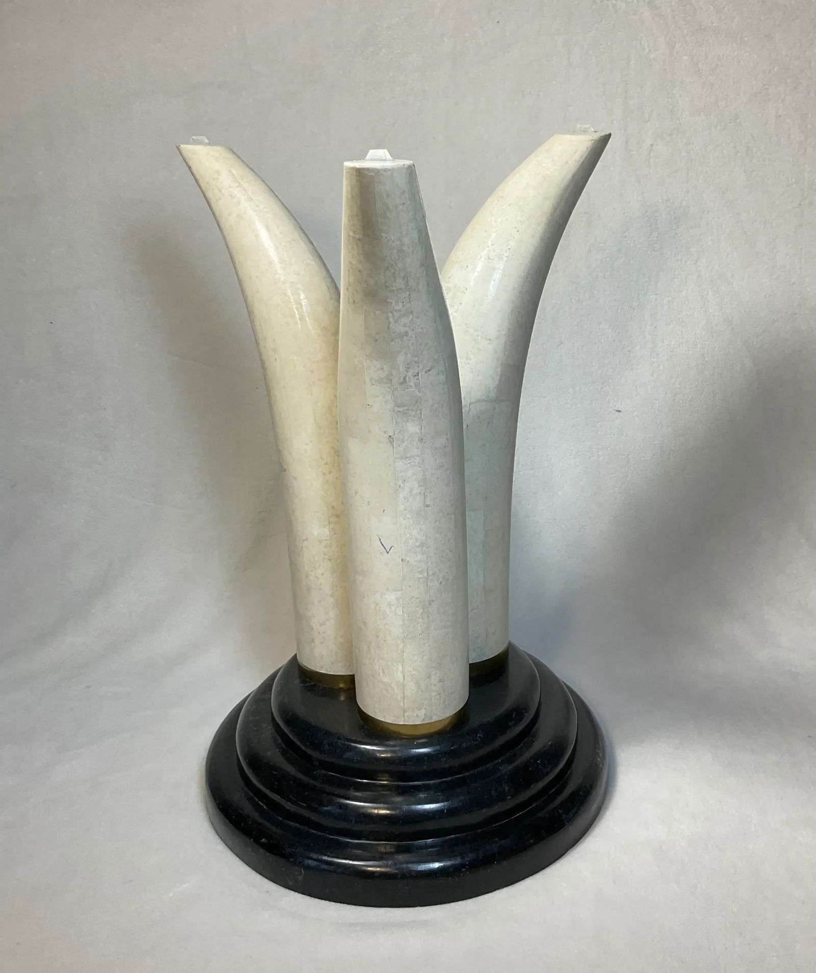 Maitland-Smith Faux Tusk Accent Side Table in Tessellated Stone Philippines, 1980s - 10