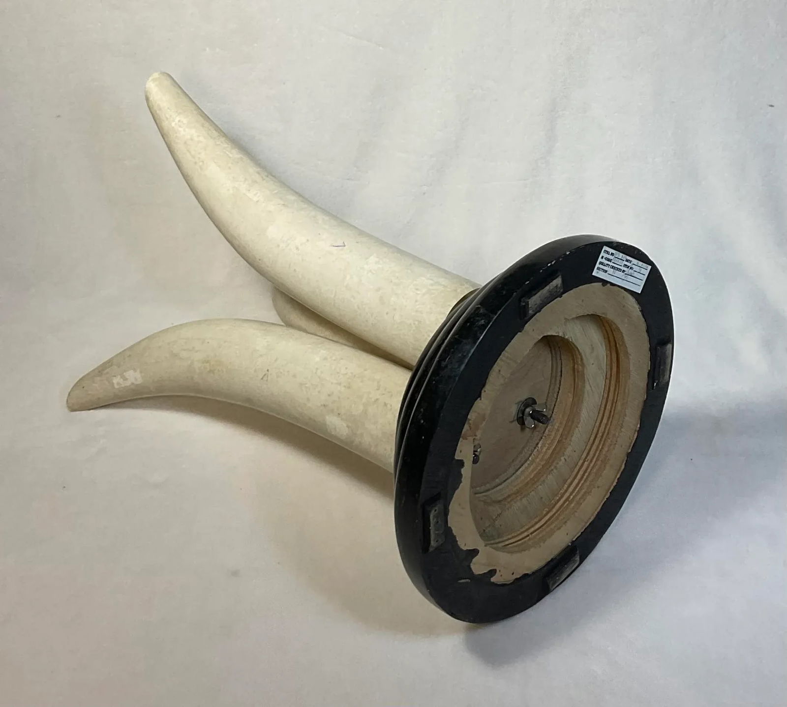 Maitland-Smith Faux Tusk Accent Side Table in Tessellated Stone Philippines, 1980s - 11