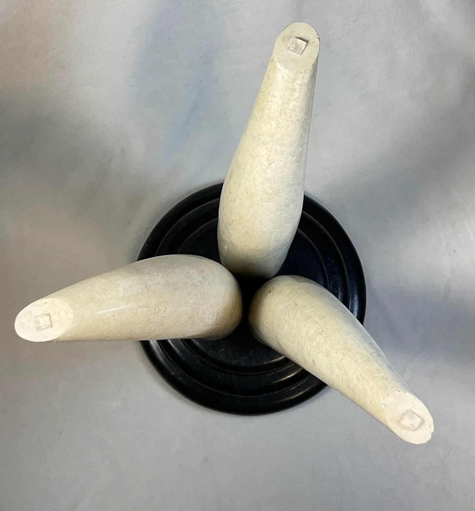 Maitland-Smith Faux Tusk Accent Side Table in Tessellated Stone Philippines, 1980s - 5