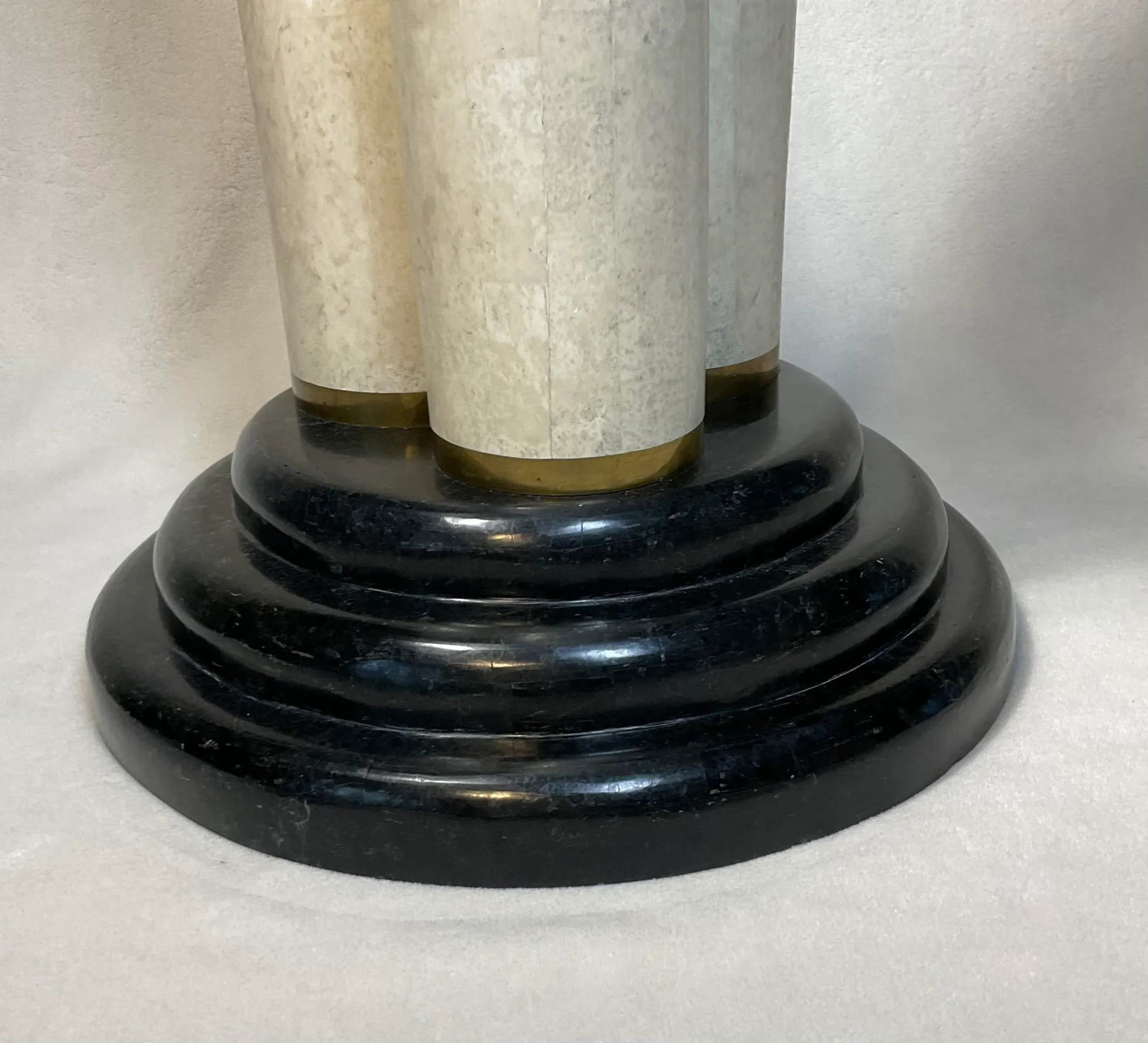 Maitland-Smith Faux Tusk Accent Side Table in Tessellated Stone Philippines, 1980s - 9