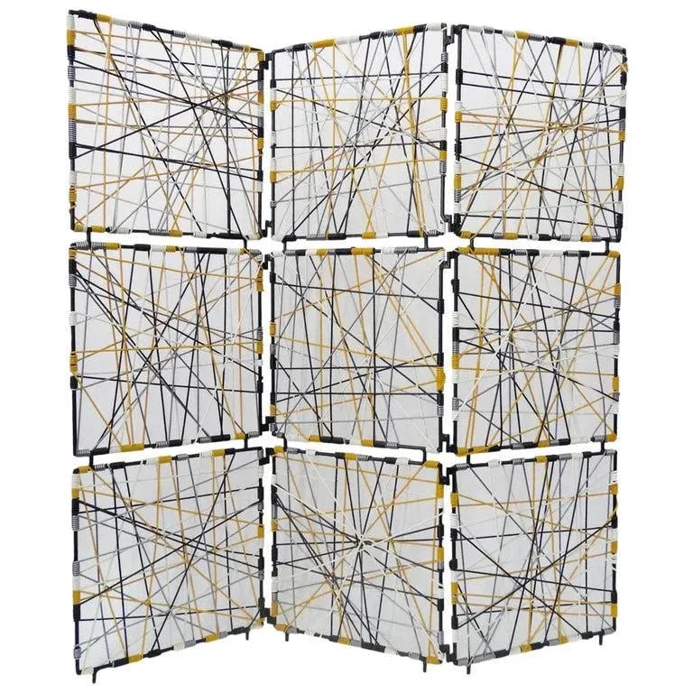 Mid-Century Modern Vinyl Cord Room Divider - 5