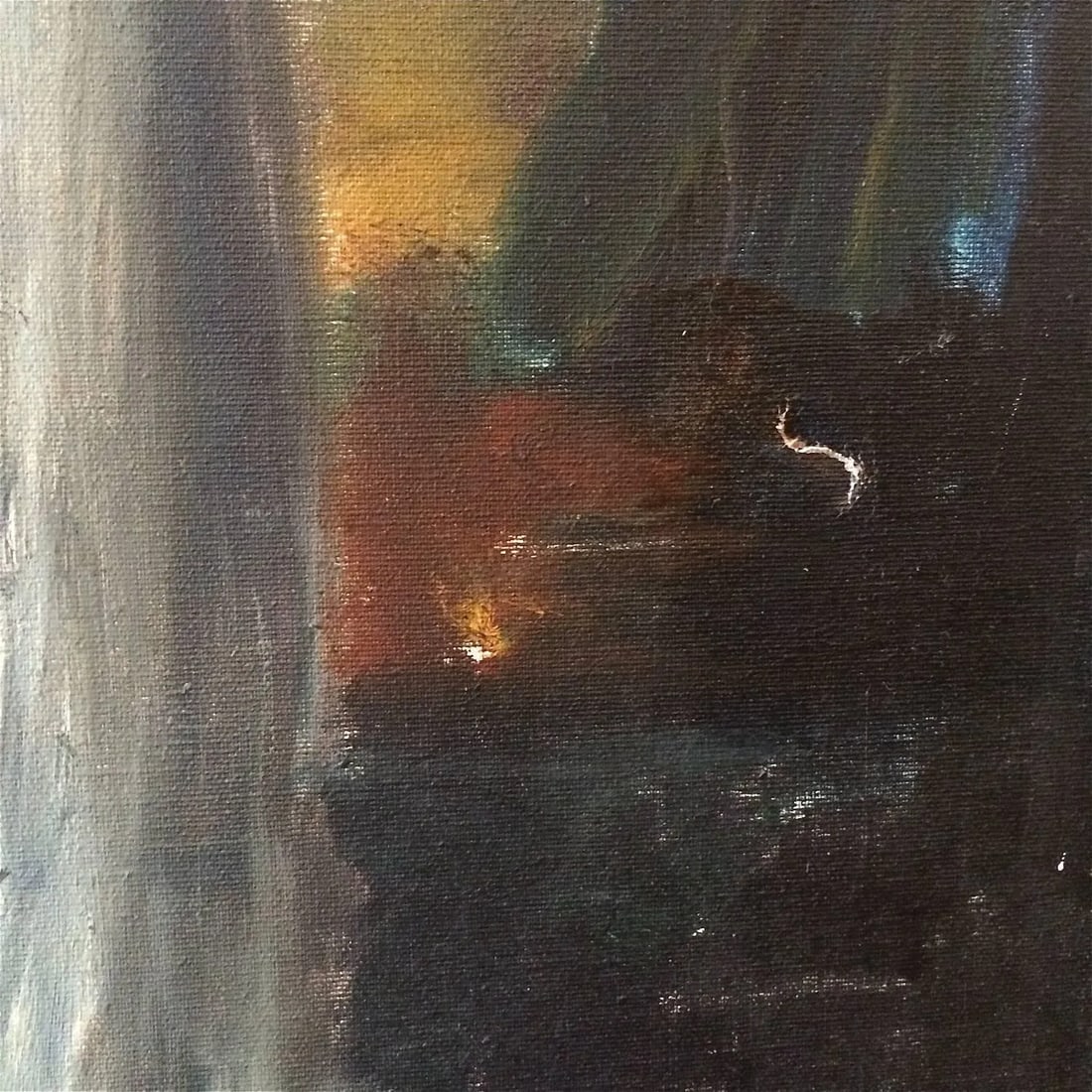 1960s Vintage Large Folk Art Acrylic Painting - 9