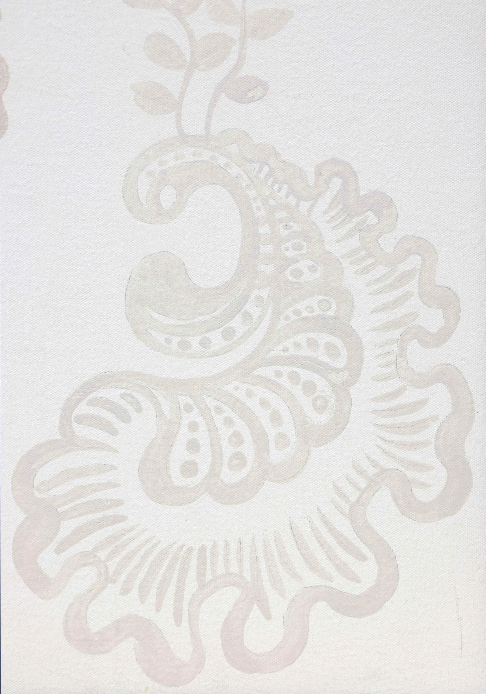 Vintage Mid-Century Shells and Leaves Framed Painting - 5