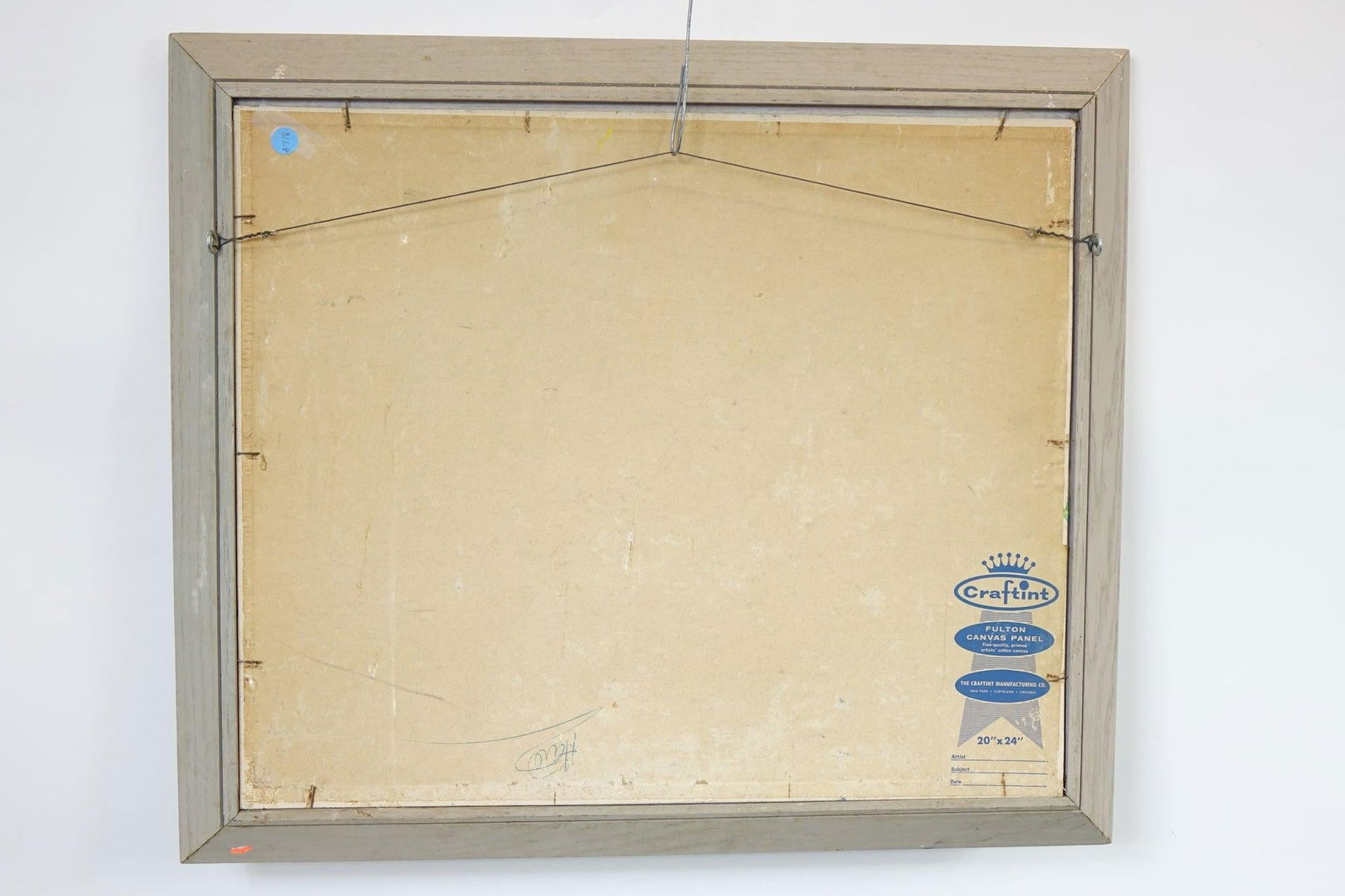 Mid 20th Century **"Mediterranean Garden Terrace" – Framed Original Oil Painting Signed on the - 6