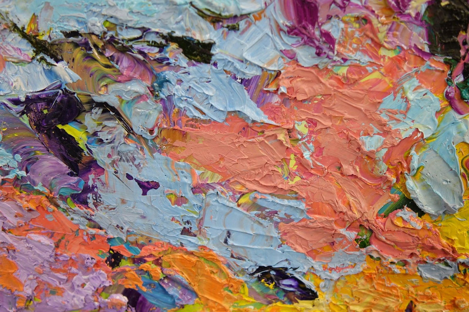 Late 20th Century Original Acrylic on Board – Abstract Impressionist Beach Scene - 2