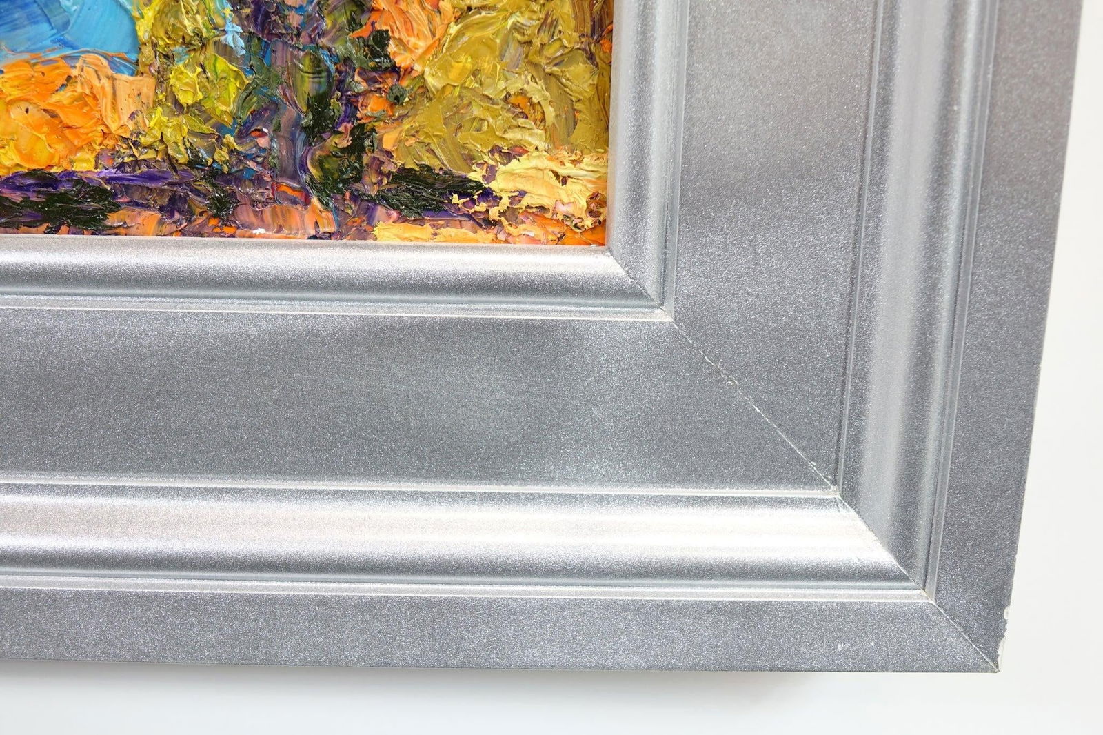 Late 20th Century Original Acrylic on Board – Abstract Impressionist Beach Scene - 4