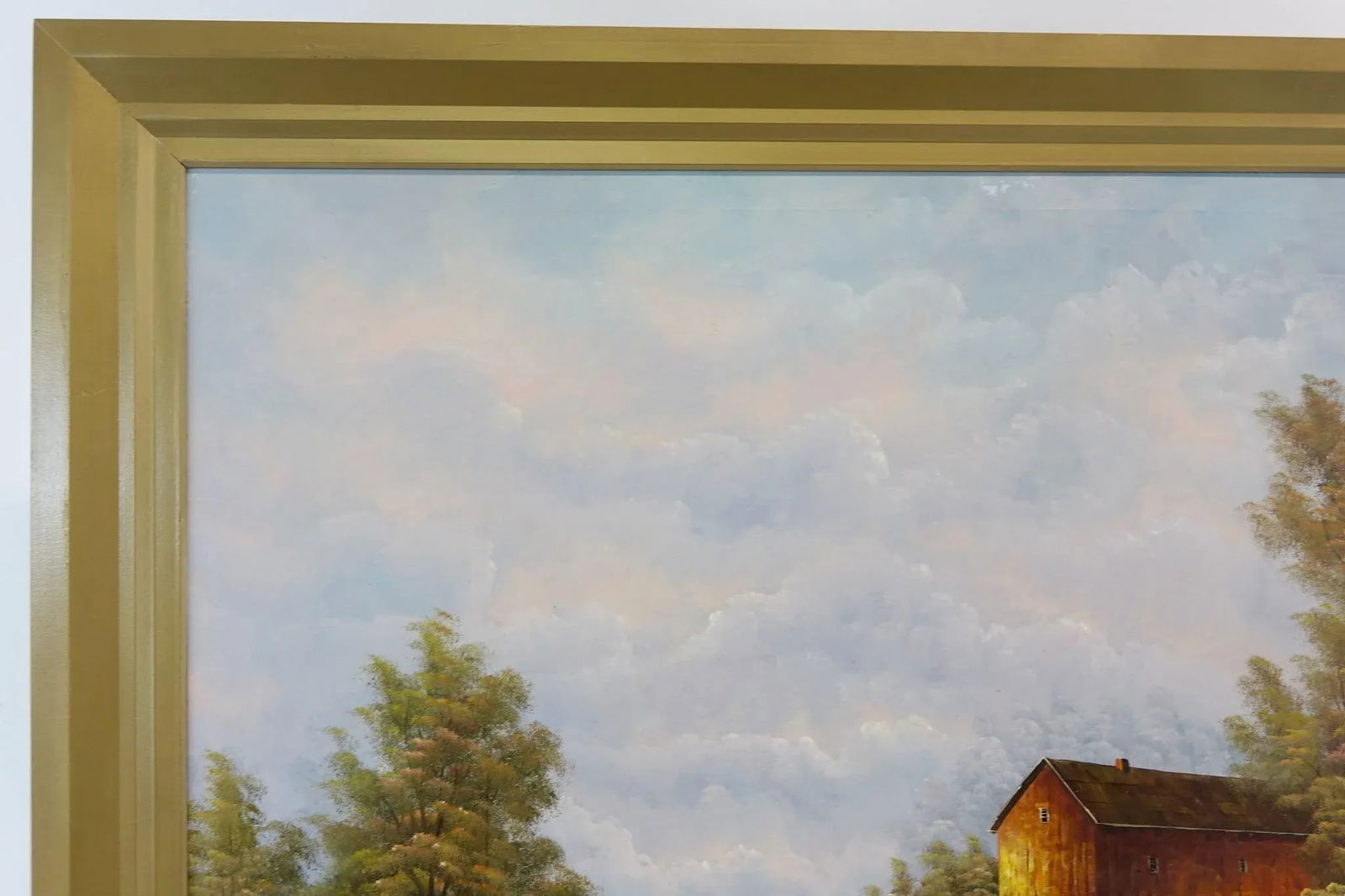 The Mill Large Original Oil on Canvas Signed - 2