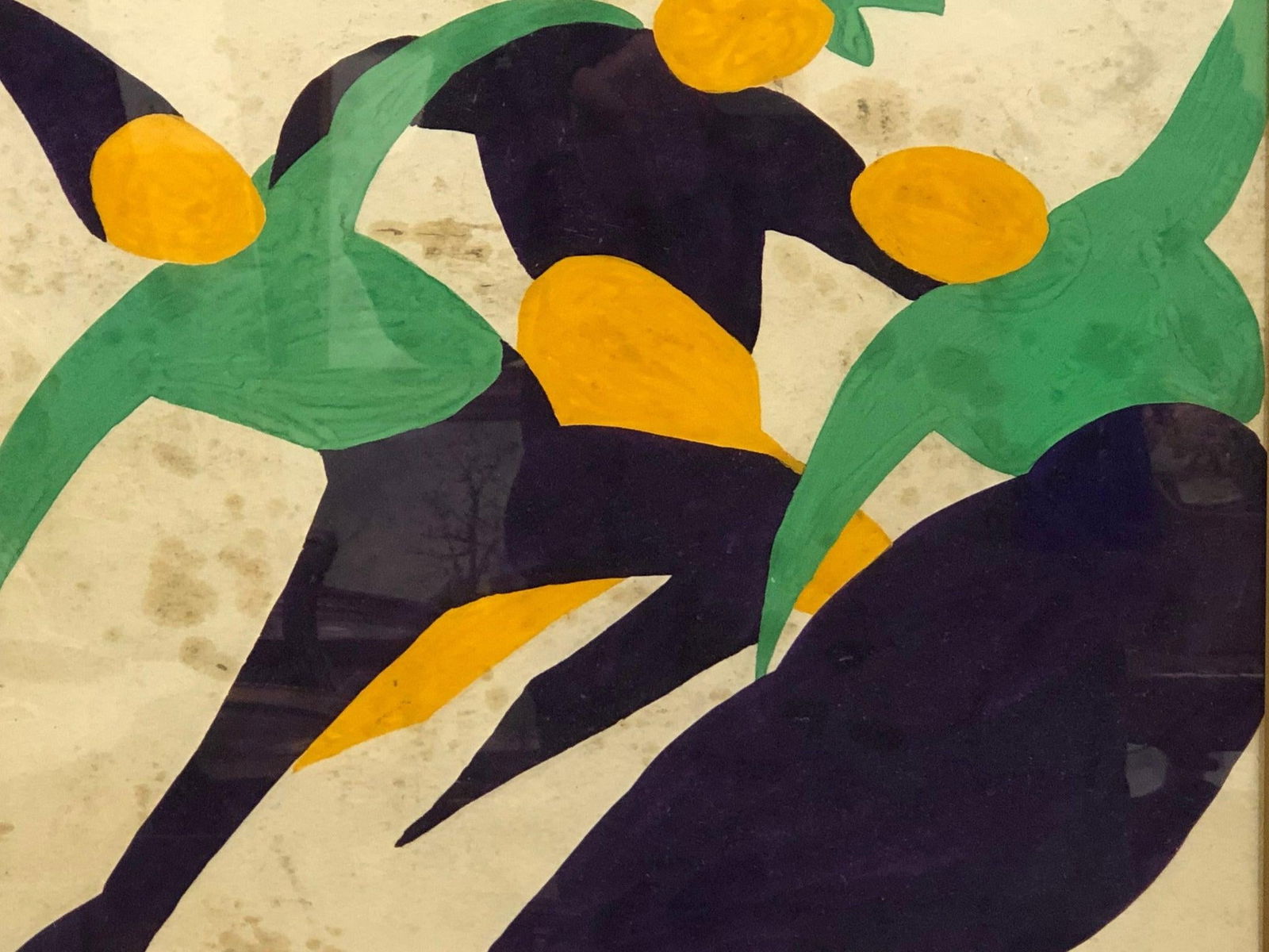 Late 20th Century "The Dancers" – Original Acrylic Painting on Paper - 2