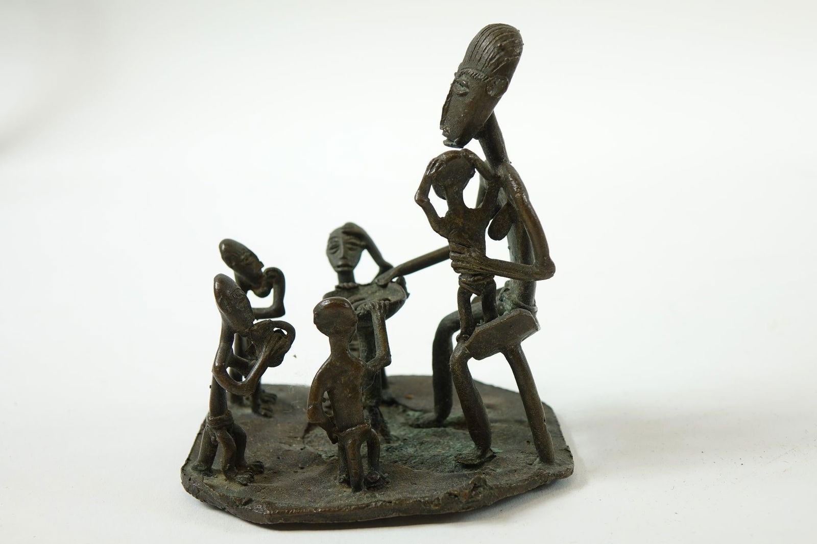 Antique African Family Bronze Sculpture - 2