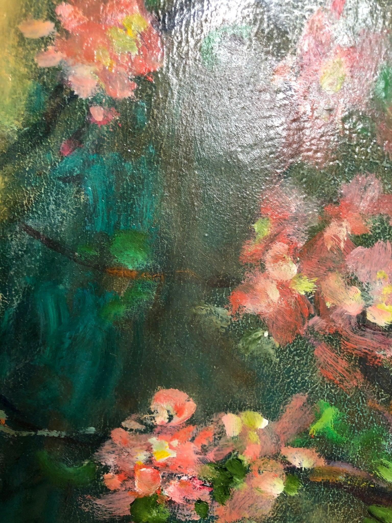 Mid 20th Century **"In the Company of Words" - Oil Painting on Board Signed - 3