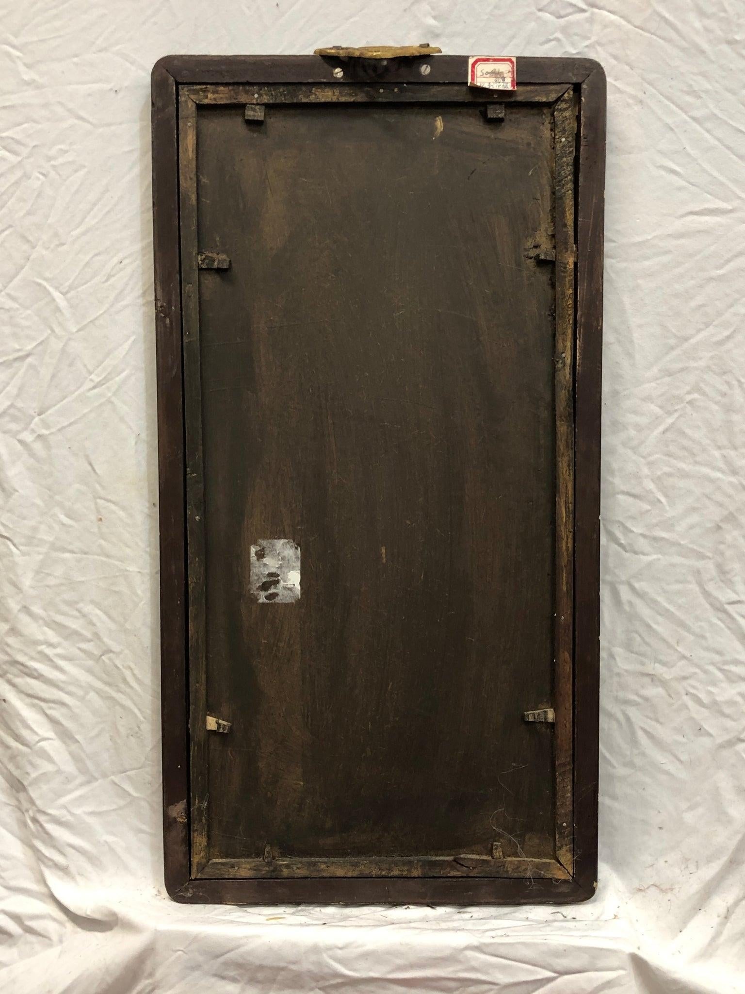 Early 20th Century Antique Japanese Reverse Glass Painting Original, Framed - 4