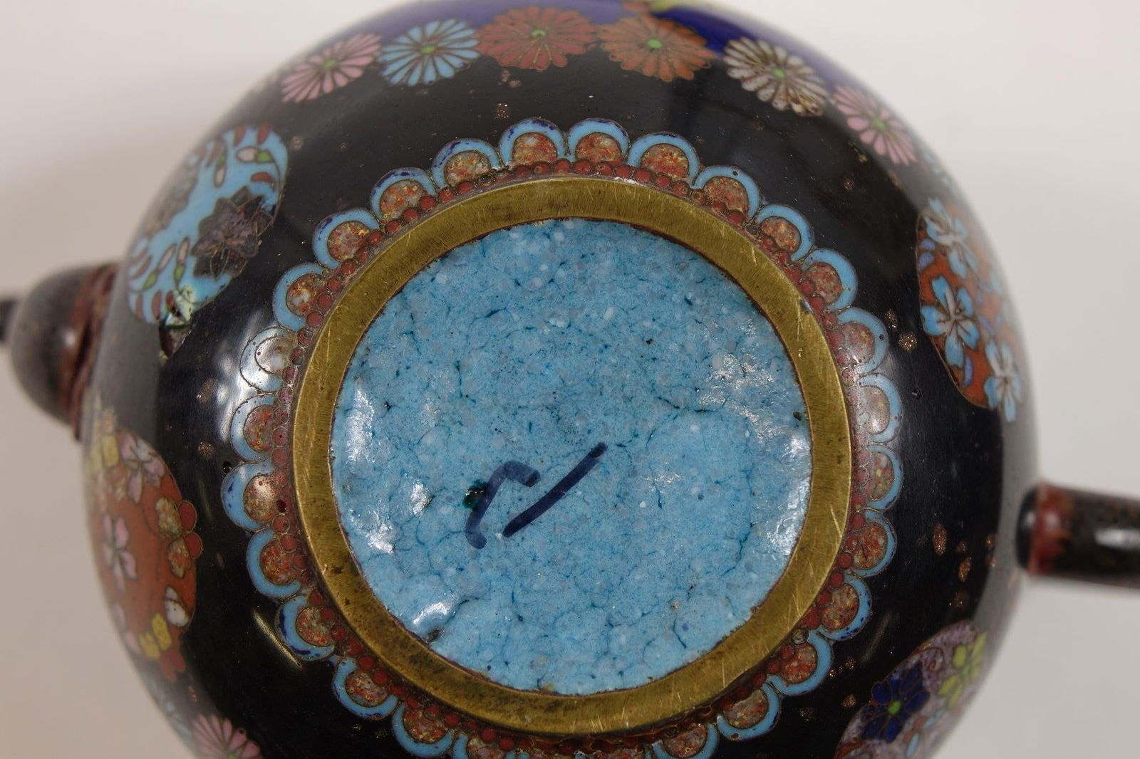 Antique Chinese Cloisonne Decorative Teapot - 4