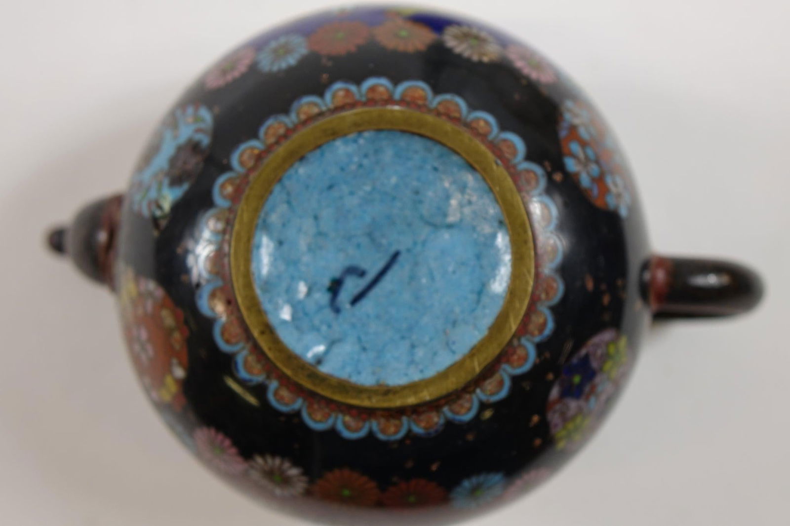 Antique Chinese Cloisonne Decorative Teapot - 5