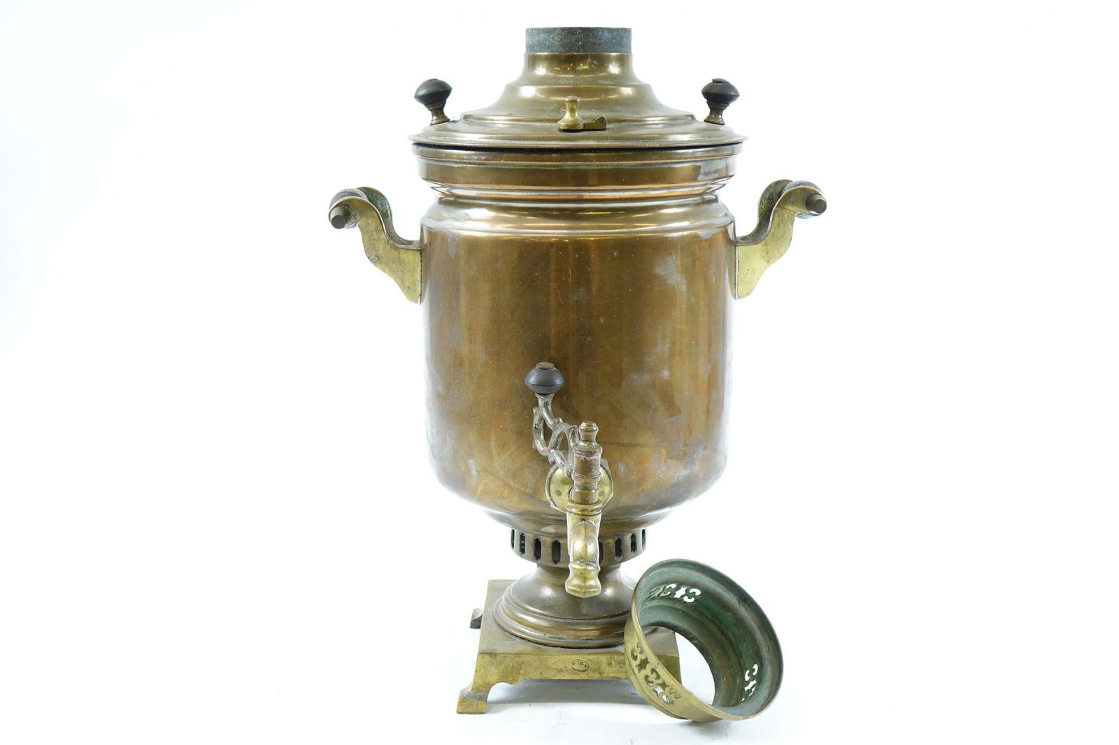 Antique Brass Russian Samovar - 3