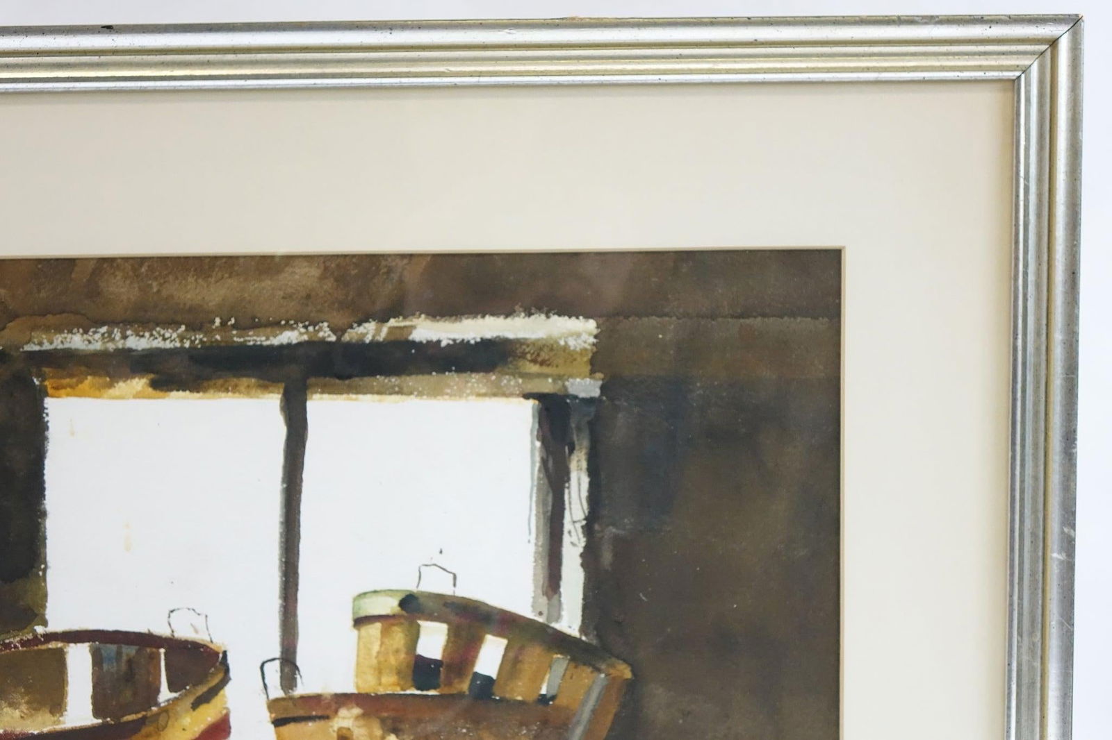 Mid 20th Century Still Life – Baskets, Original Watercolor on Paper - 2