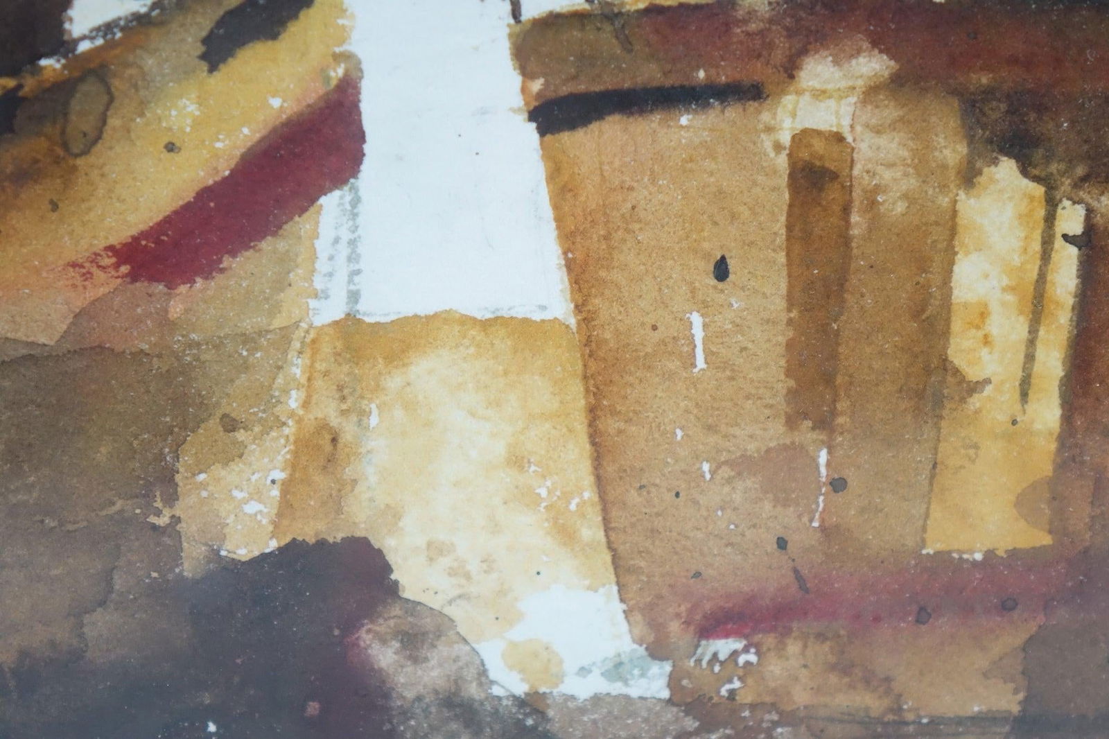 Mid 20th Century Still Life – Baskets, Original Watercolor on Paper - 3